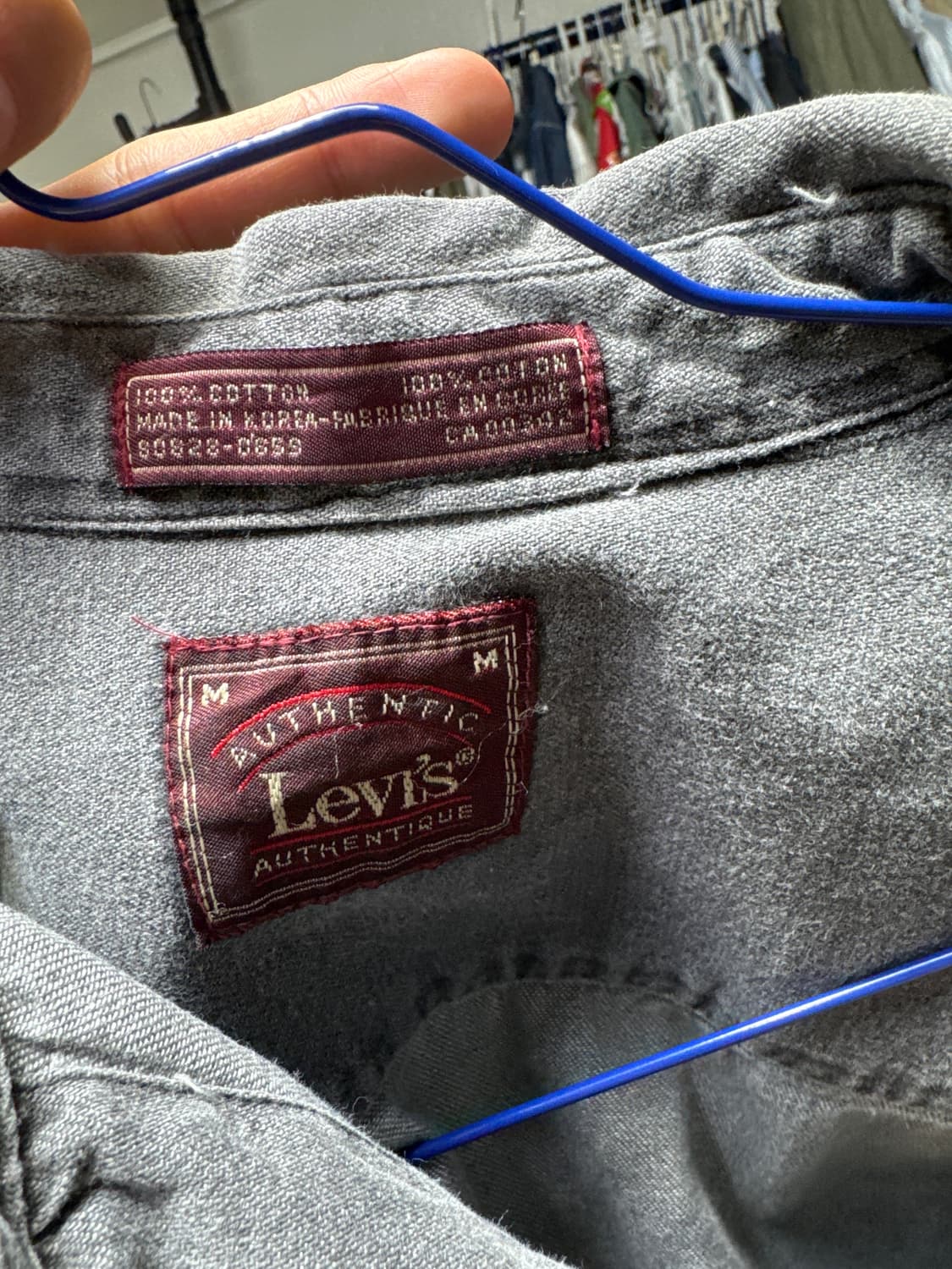 90s 리바이스 흑청데님셔츠 M사이즈 유니크템 상품이미지3