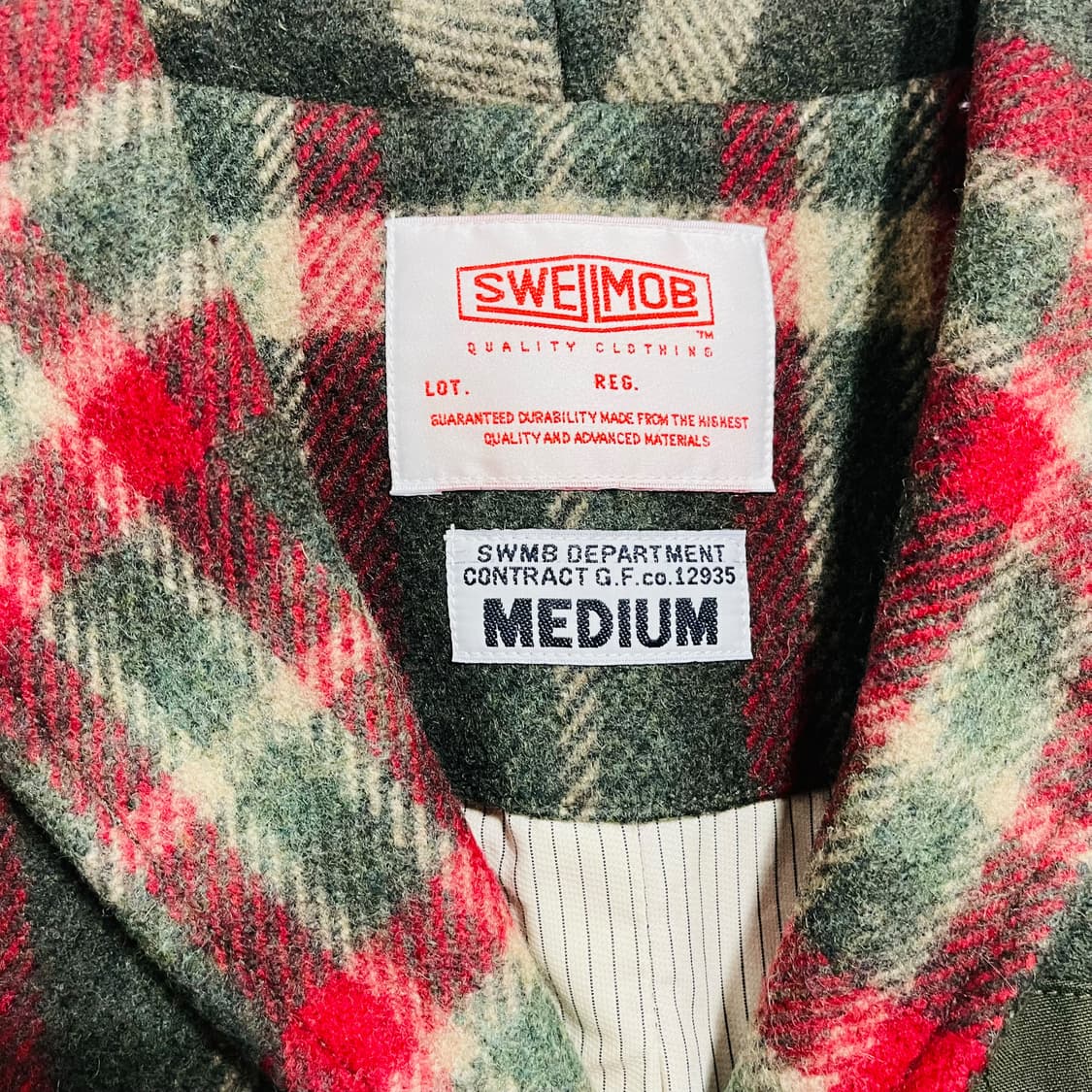 스웰맙 타탄 체크 헤링본 클래식 블레이저 자켓 상품이미지6