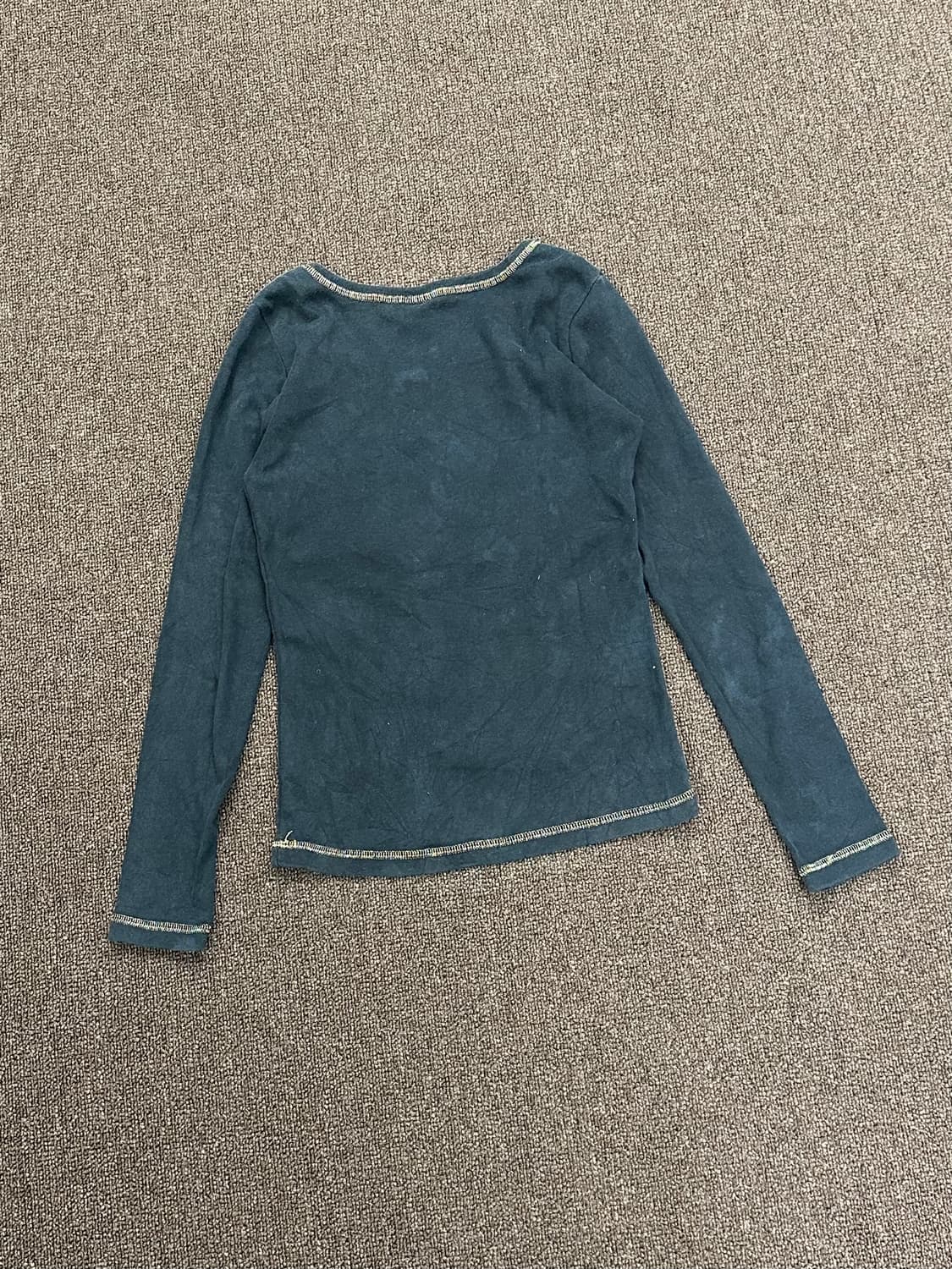 M)Japanese vintage 여성 자수 레터링 롱슬리브 상품이미지4