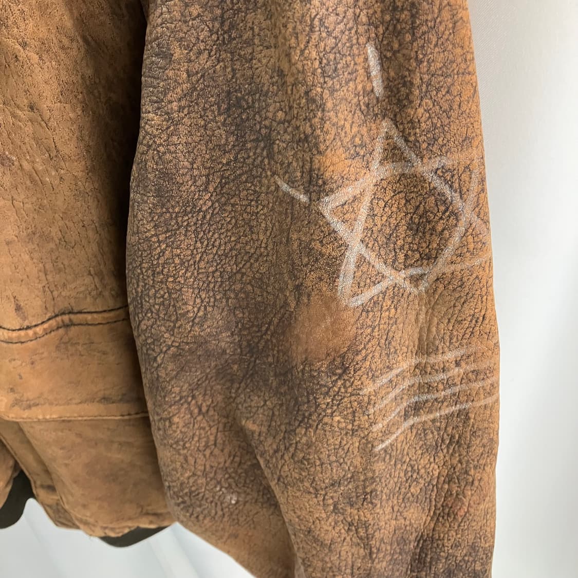 아비렉스 브라운 A-2 레더 봄버 자켓 M 상품이미지6