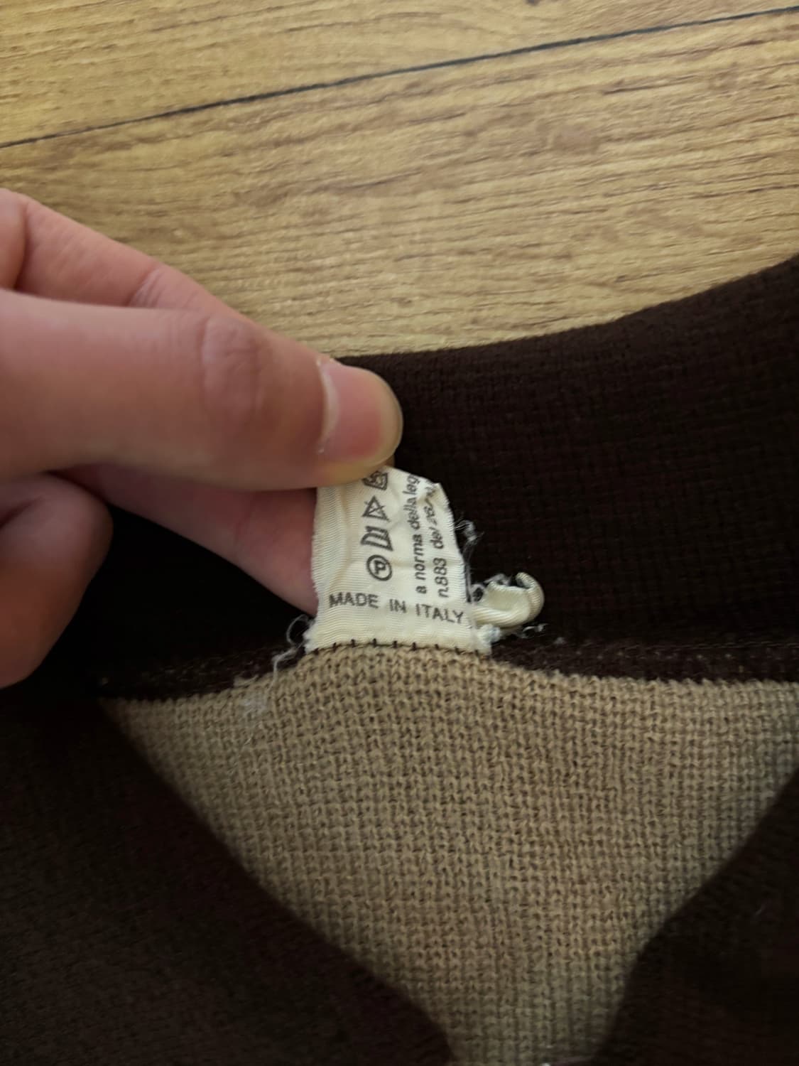 메이드 인 이태리 빈티지 니트집업 상품이미지3