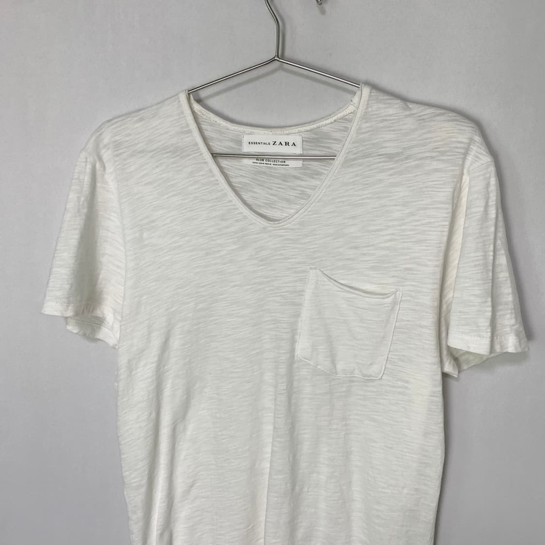 ZARA 자라 에센셜 브이넥 마감컷팅 포켓 반팔 티셔츠 남녀공용 M 상품이미지3