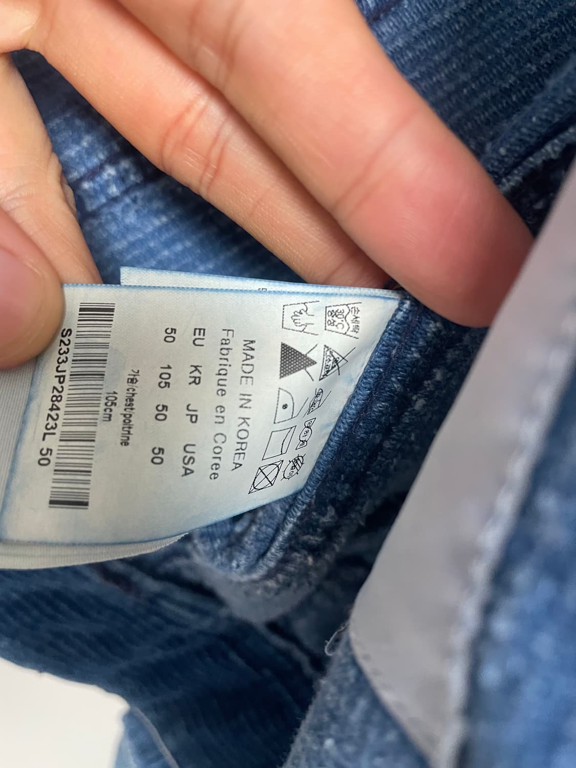 솔리드옴므 코듀로이 데님 자켓 50사이즈 상품이미지6