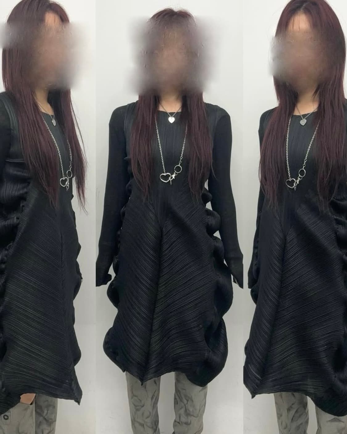 Black Sculptural Pleated Ops 상품이미지2