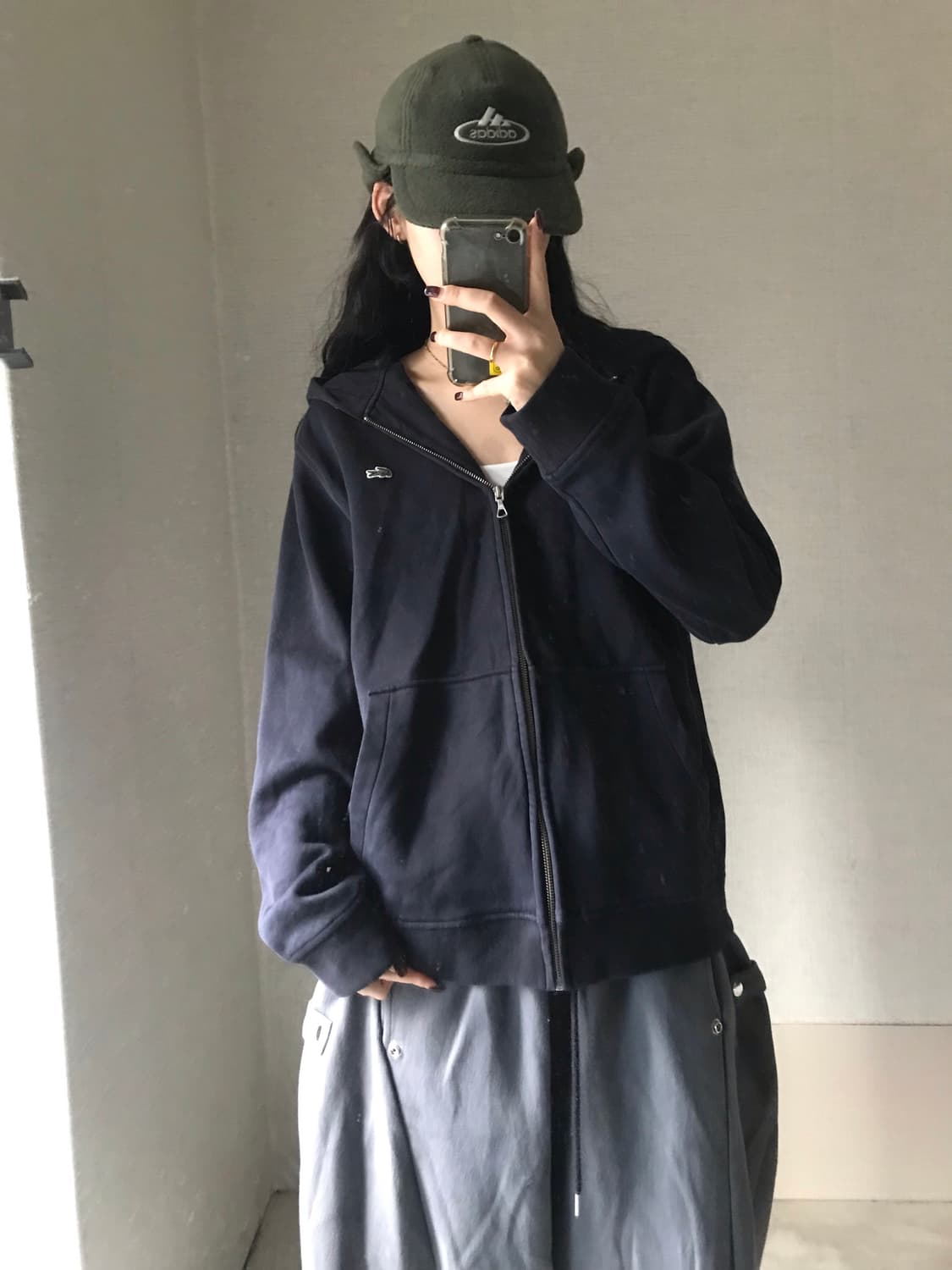 라코스테 블랙 후드집업 상품이미지3