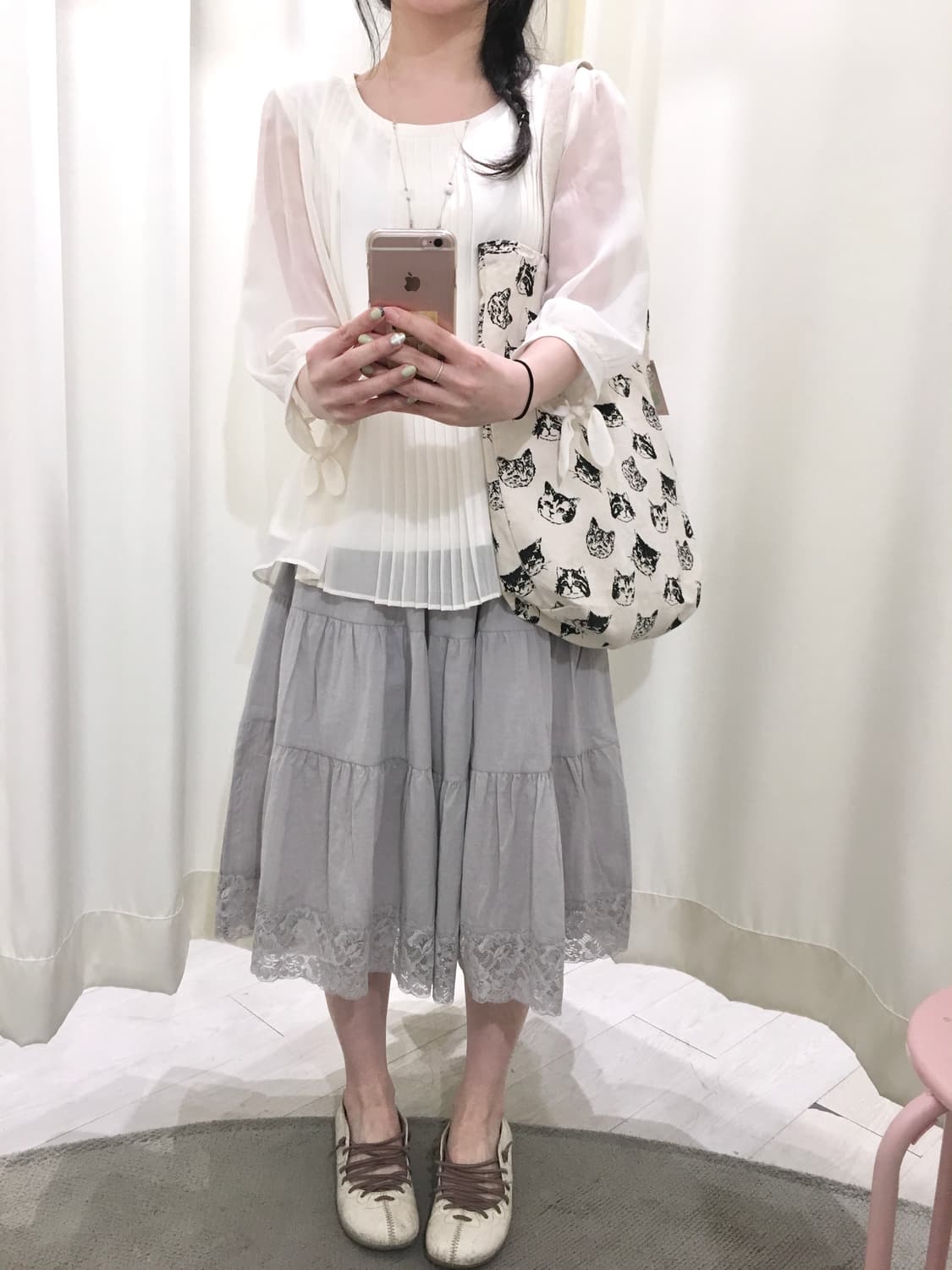 pleats ribbon blouse 상품이미지5