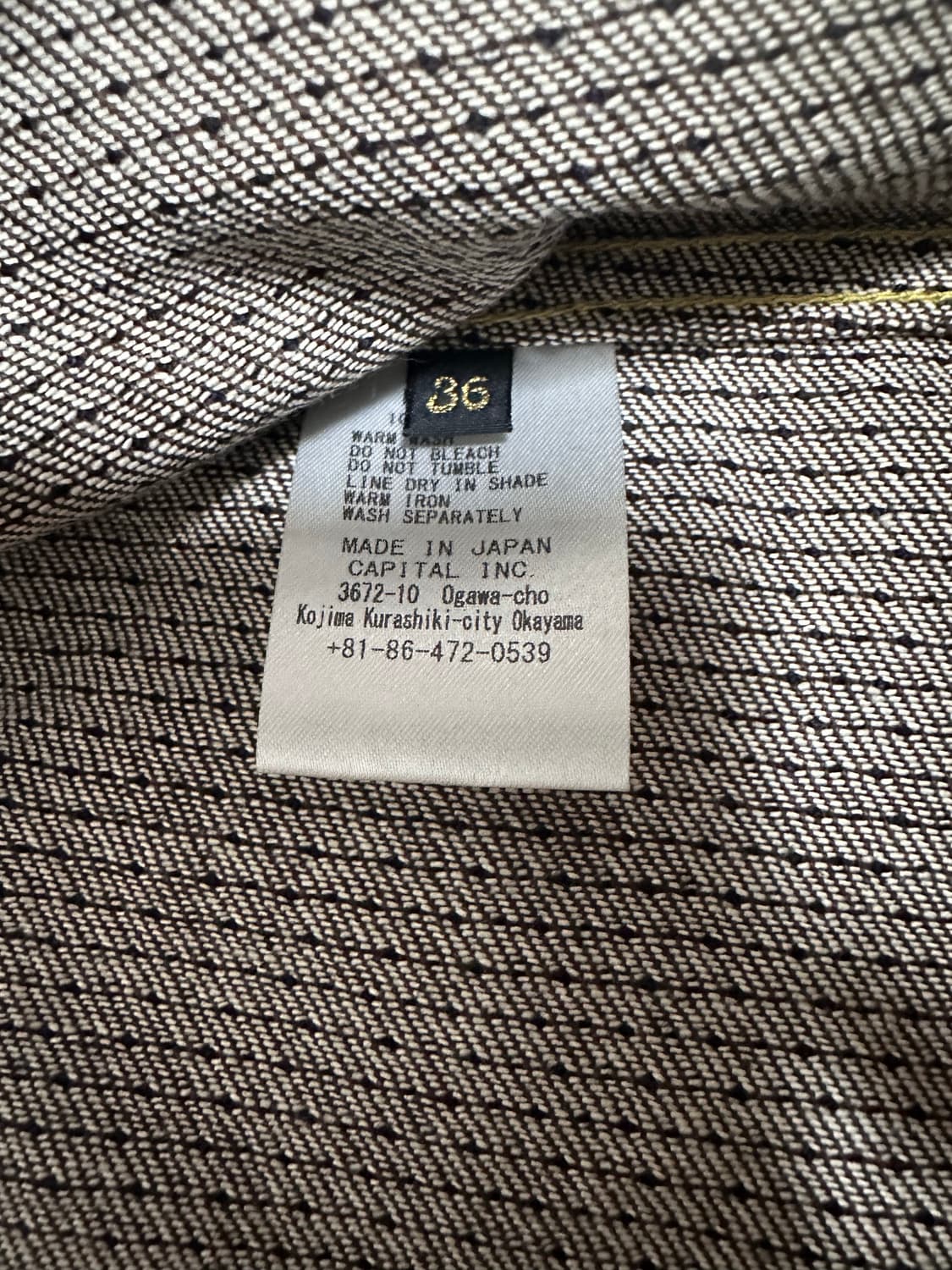 캐피탈 센츄리 데님 웨스터너 no5 36size 상품이미지2