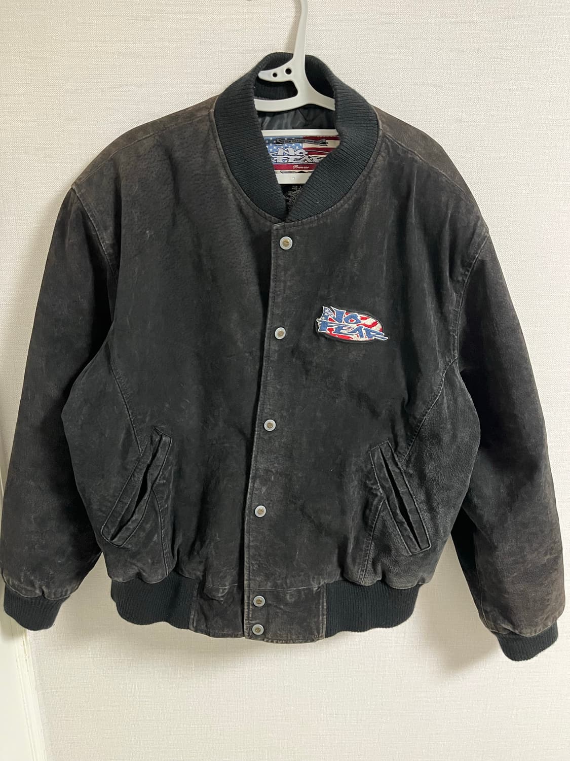 90s no fear(노피어) 빈티지 레더 스냅 자켓 상품이미지1