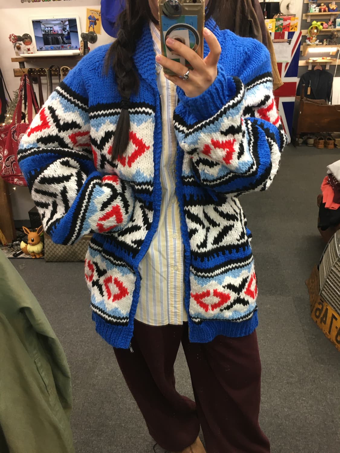 코위찬 니트 집업 상품이미지1