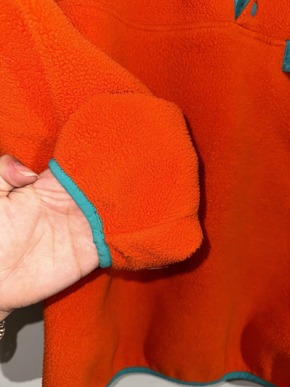 12FW 파타고니아 신칠라 스냅-T 플리스 오렌지 민트 포켓 상품이미지6