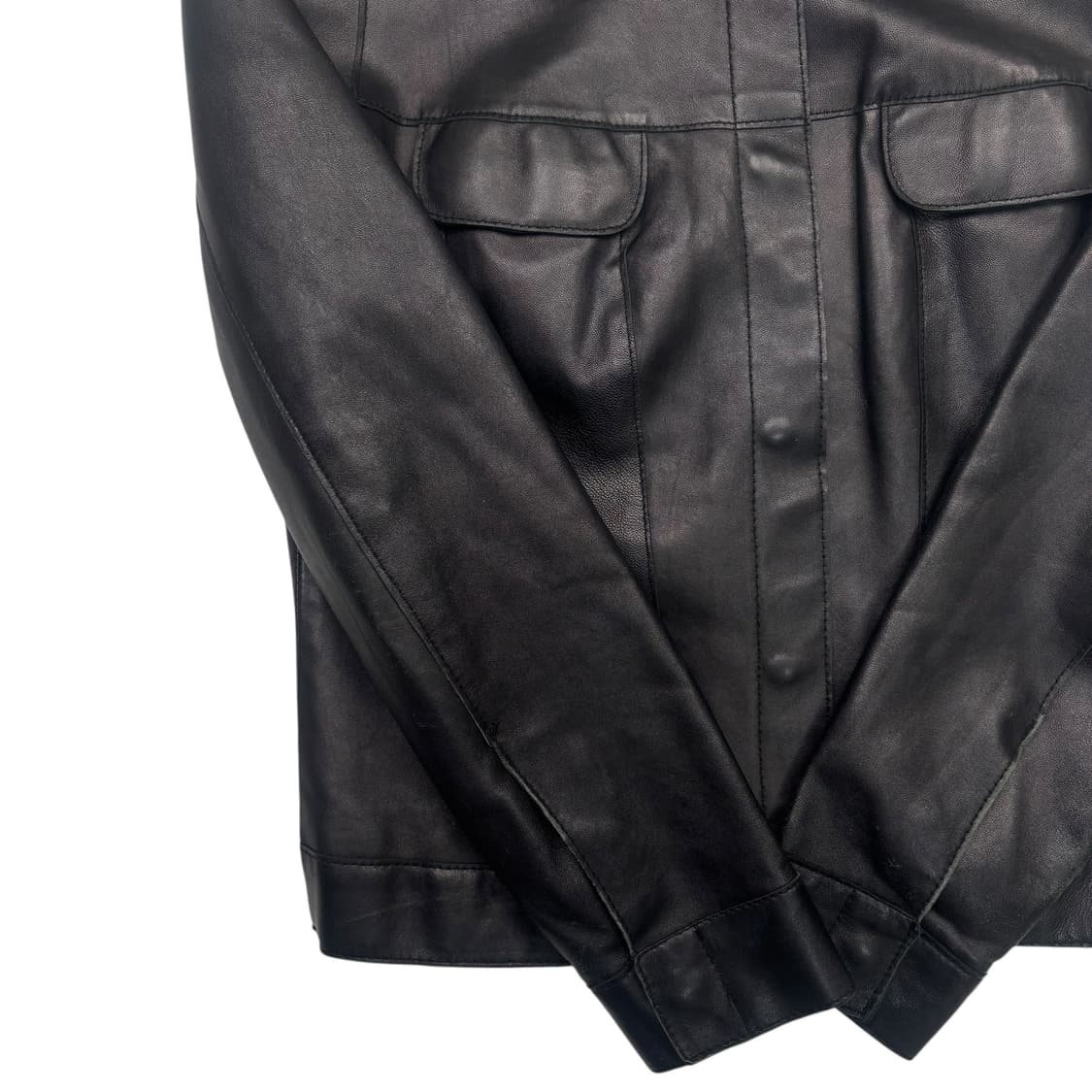 브룩스 브라더스 빈티지 블랙 레더 자켓 XS 상품이미지3