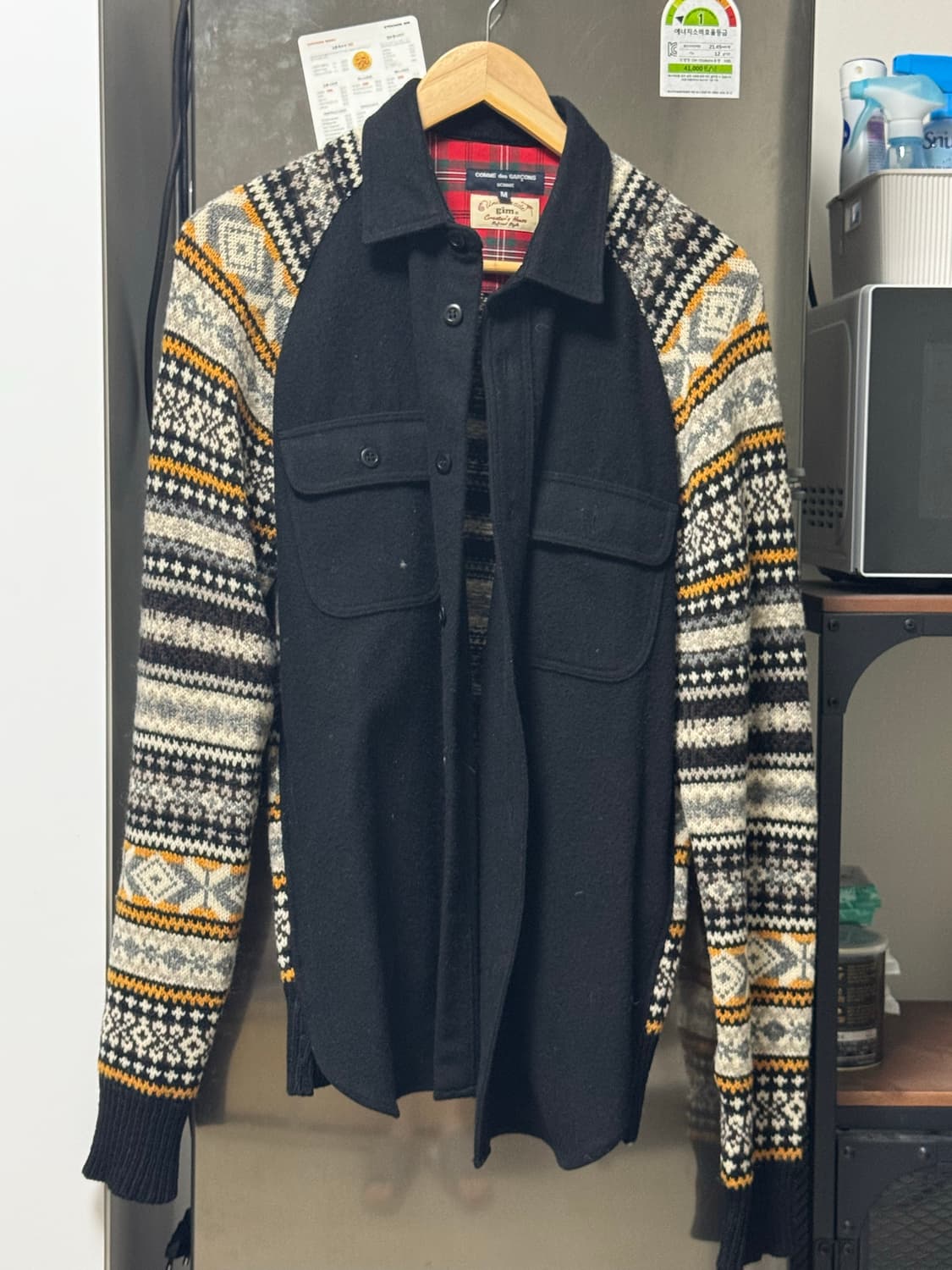 꼼데가르송 옴므 니트패널 자켓 상품이미지1