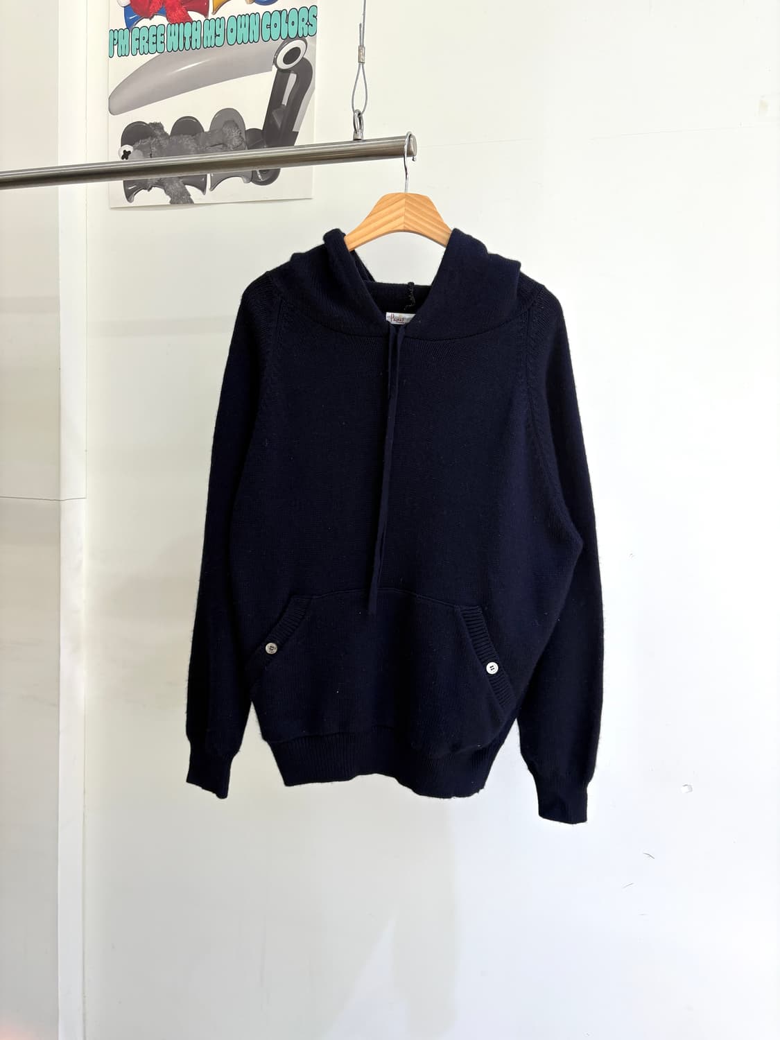 PAPAS 니트 후드티 상품이미지1