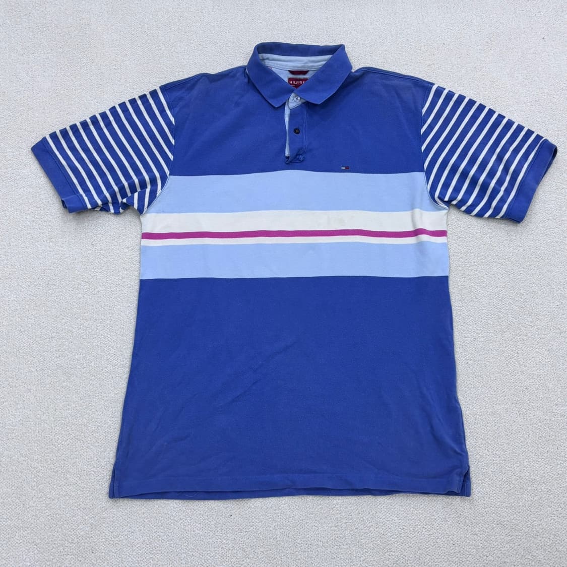 L 타미힐피거 반팔 카라 티셔츠 0316E 상품이미지1