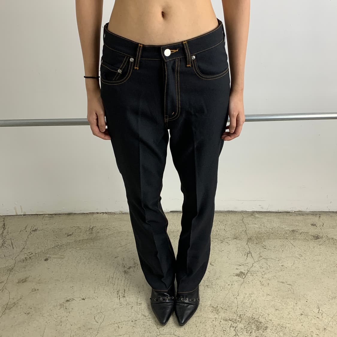 지에다 플레어핏 슬랙스 인디고 상품이미지1