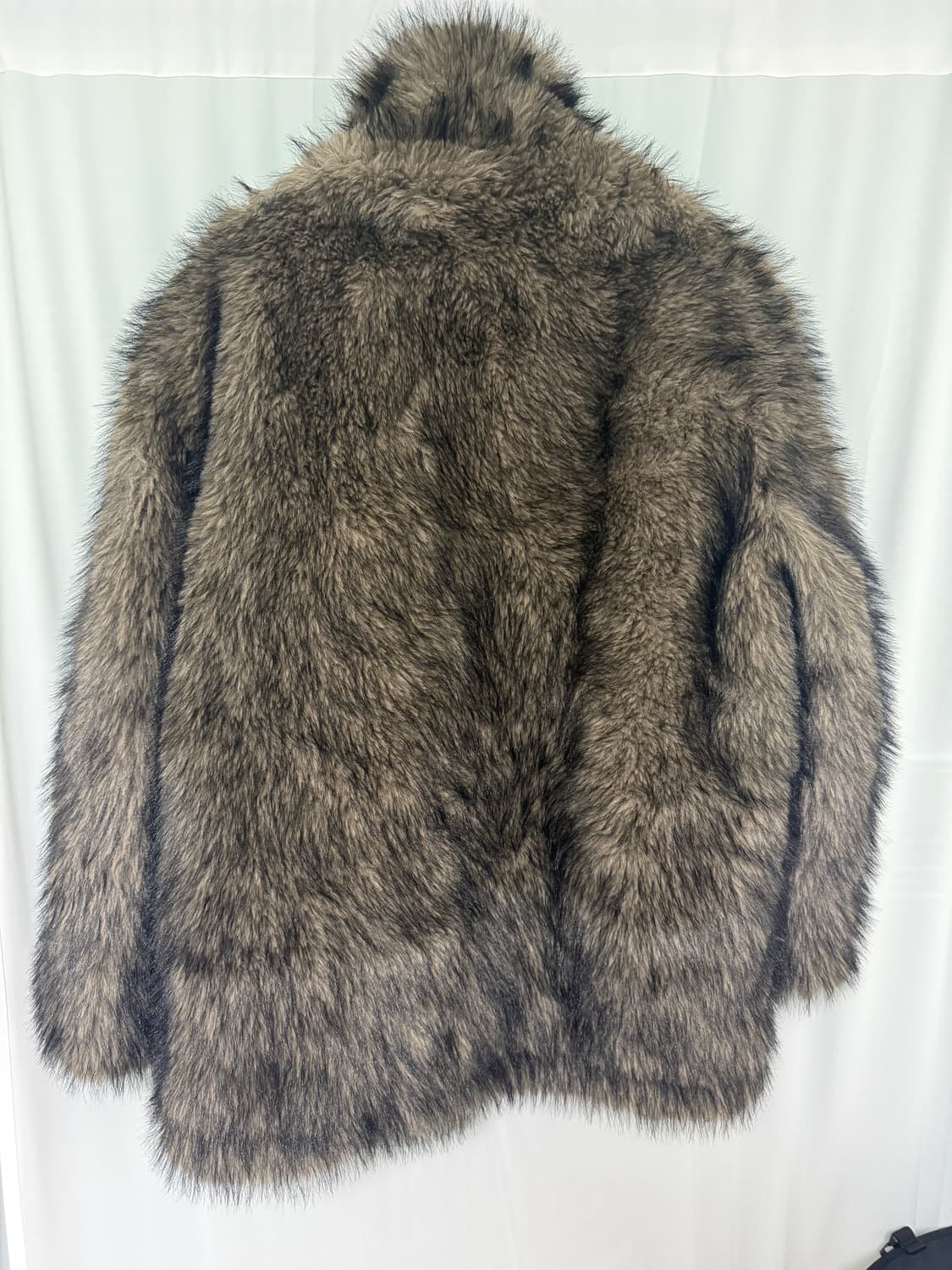 밀로우먼 버클 롱 헤어 퍼자켓 브라운 S 상품이미지3