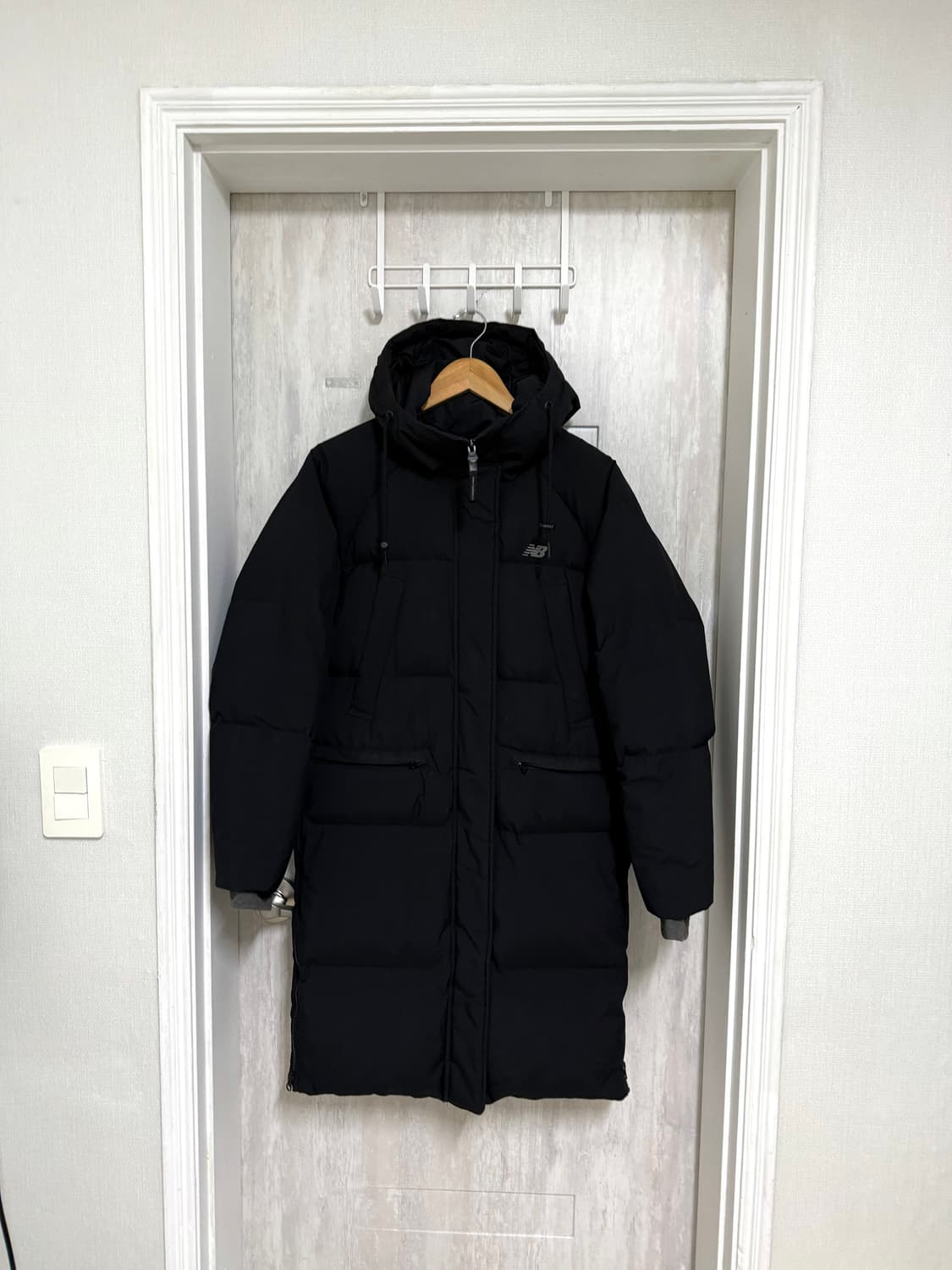여성 S / 뉴발란스 연아 덕다운 롱패딩 블랙 상품이미지1