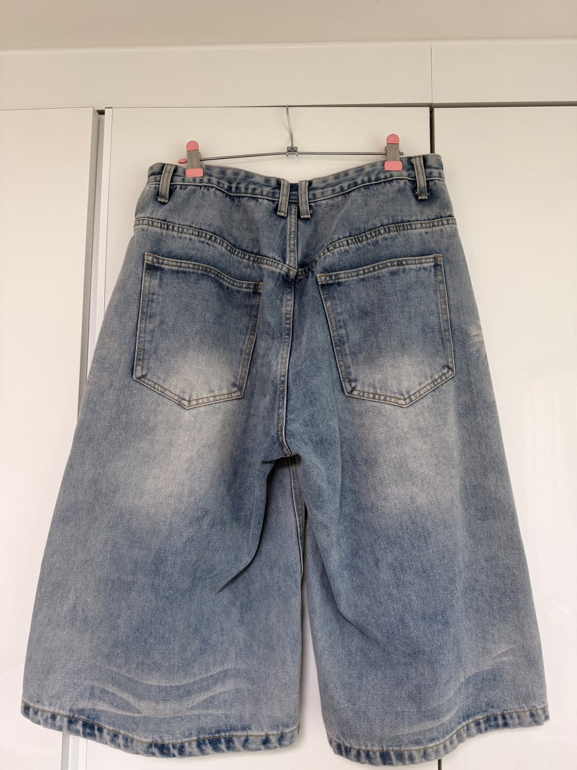 이지노이지 8부 데님 버뮤다팬츠-라이트블루 상품이미지2
