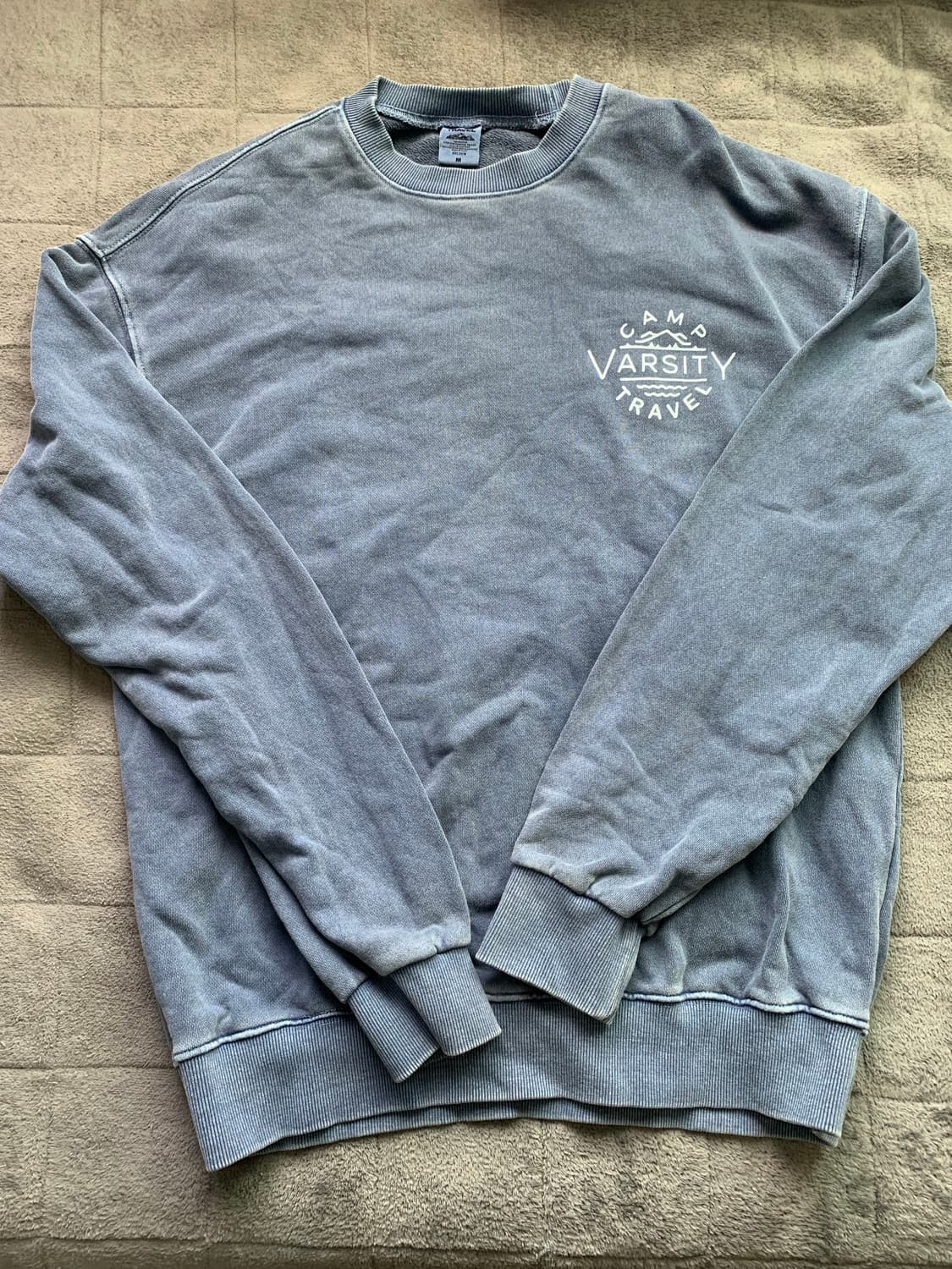 트래블 캠프 바시티 피그먼트 맨투맨 M 상품이미지3