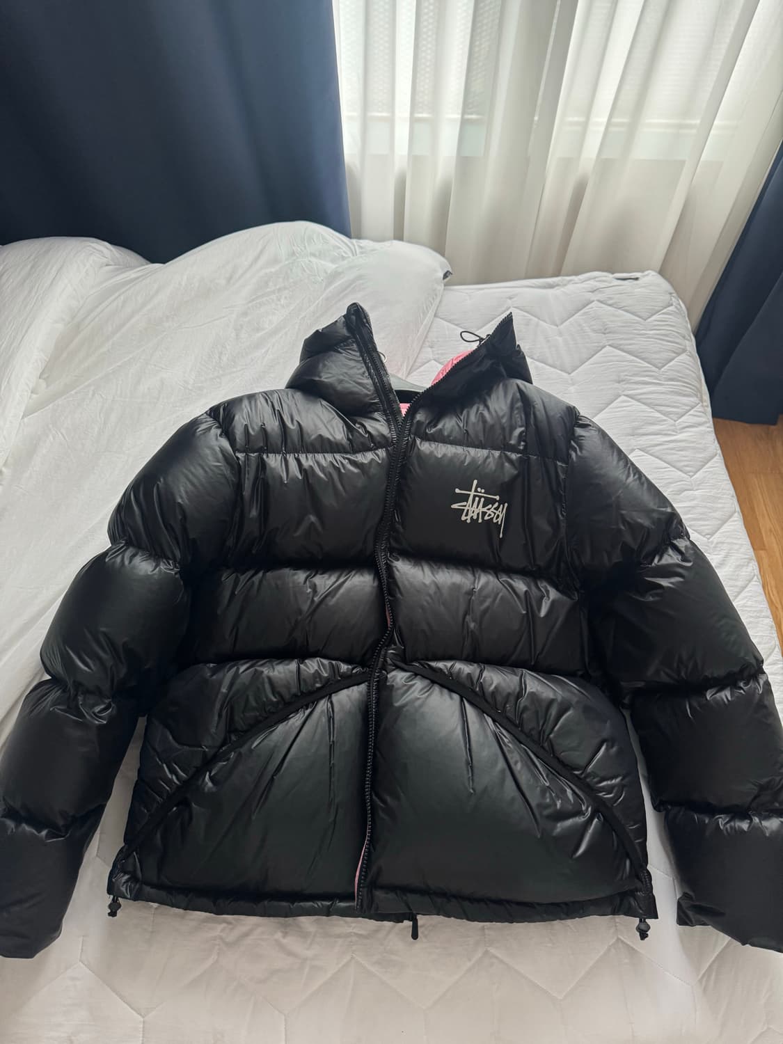 스투시 마이크로 립스탑 다운 파카 블랙 S 상품이미지1