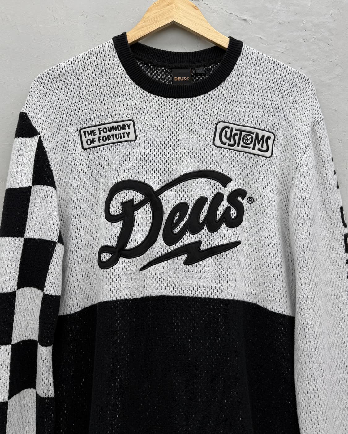 DEUS EX MACHINA 체커보드 레이싱 코튼 니트 상품이미지2