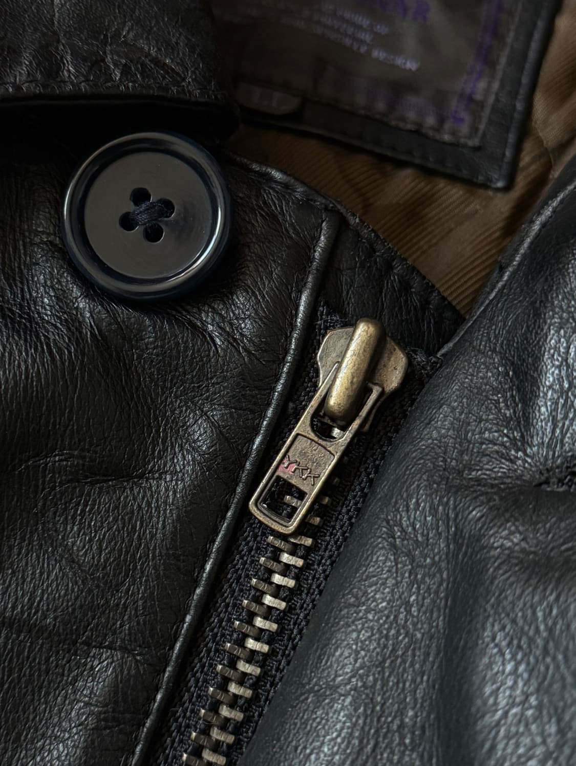 90s STRATDONAR 소가죽 빈티지 레더 필드 코트 (105) 상품이미지5