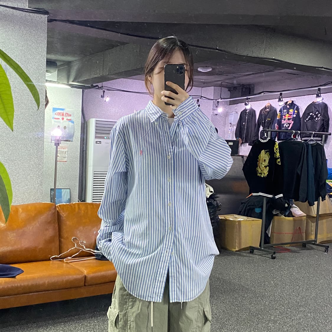 폴로 랄프로렌 핑크포니 스트라이프 셔츠 B1337 상품이미지1