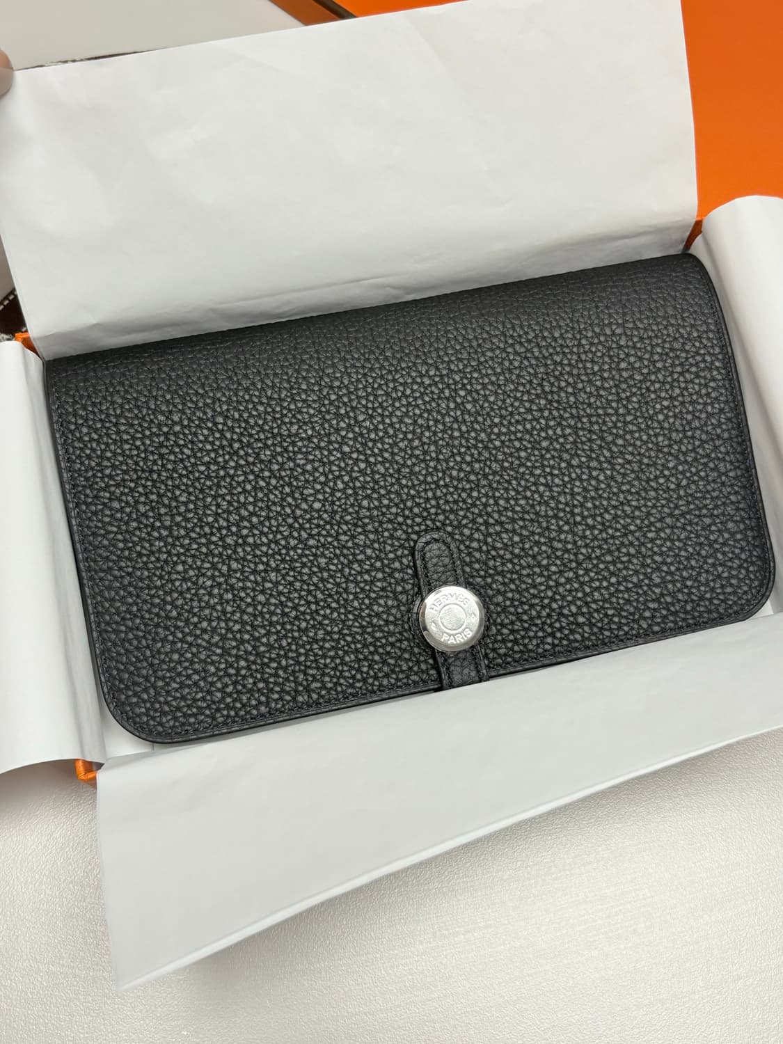 새상품 에르메스 도곤 장지갑 블랙 상품이미지2