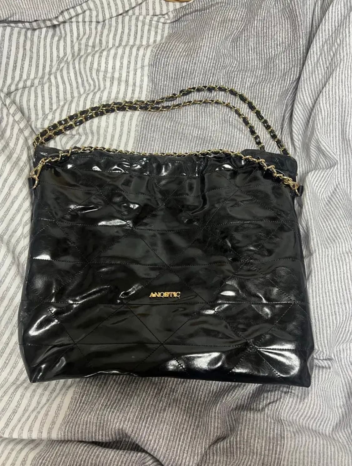 아노에틱 블랙 ANC 체인 숄더백 블랙 상품이미지2