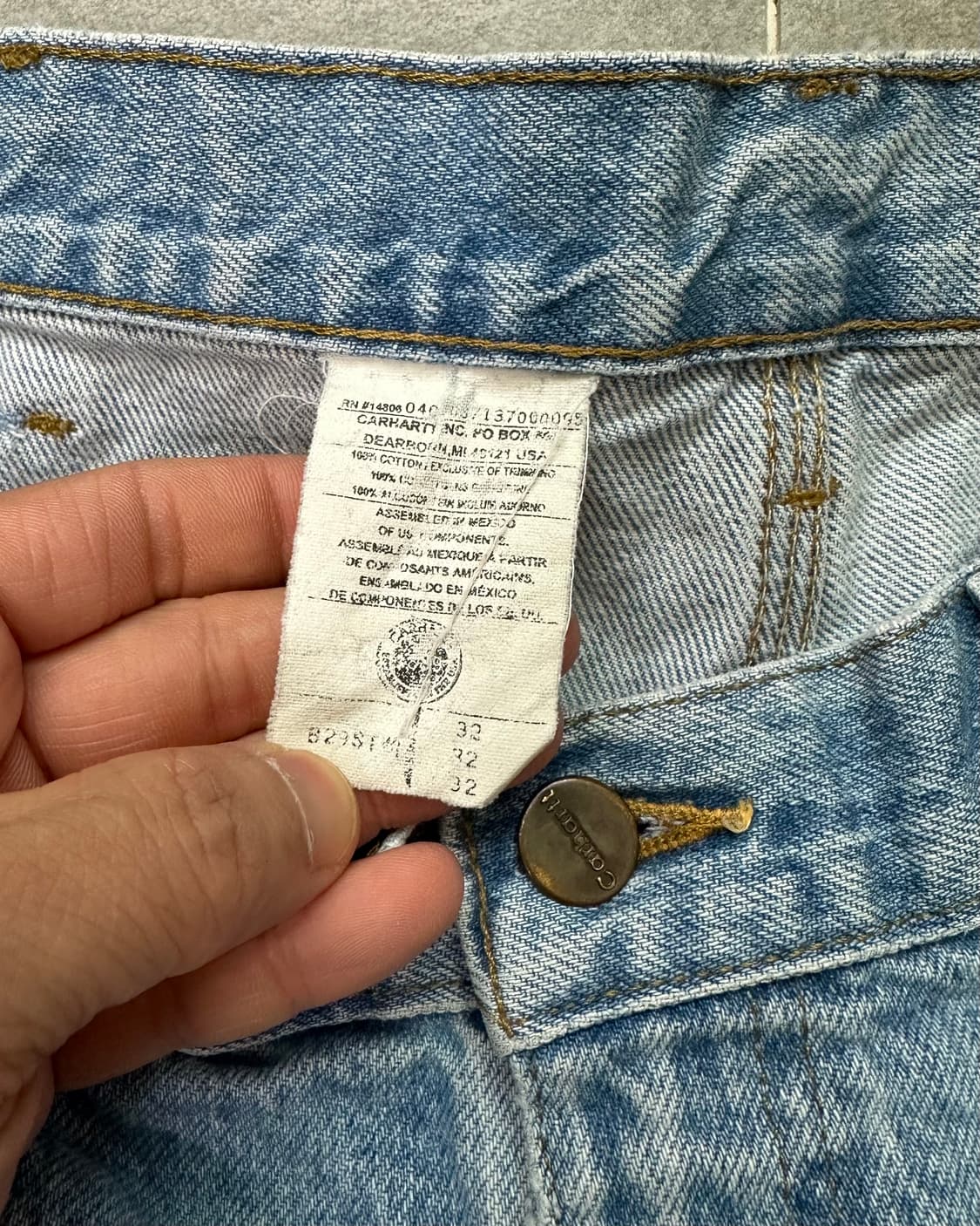 (허단40)칼하트 데님 반바지-M2145 상품이미지5