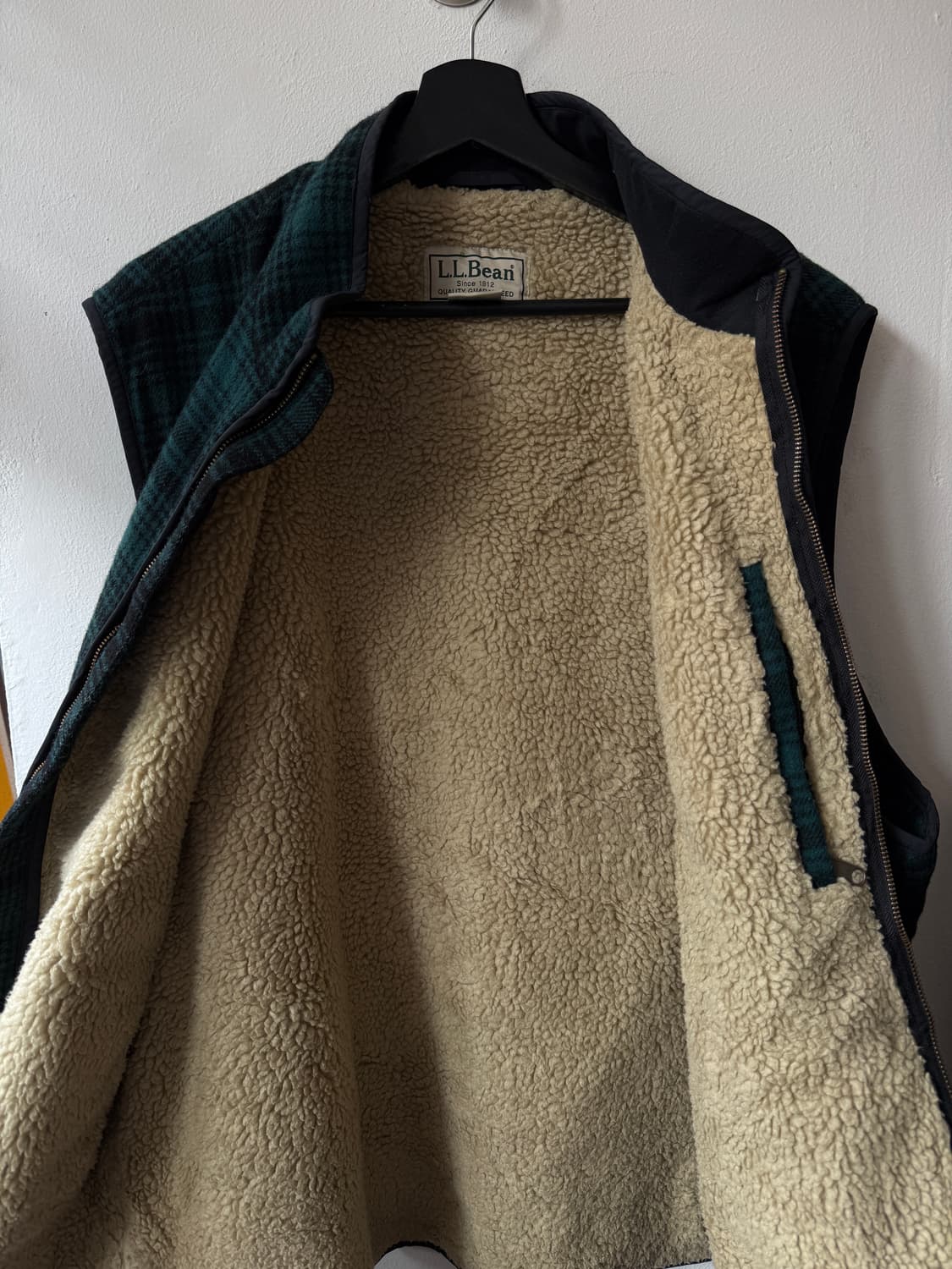 L.L.Bean Wool Blend Sherpa Vest XL 상품이미지4