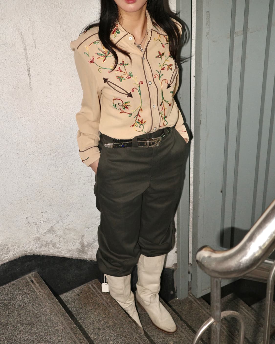 50s California Ranchwear 개버딘 웨스턴 셔츠 상품이미지8