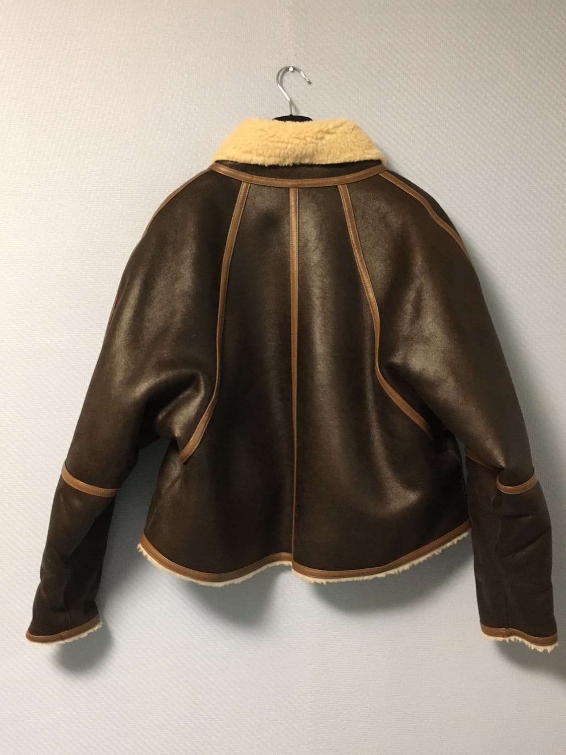 노티아 무스탕 자켓 M 브라운 상품이미지6