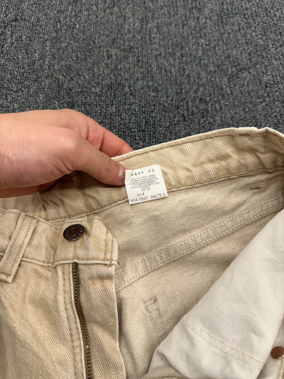 31) 90s 리바이스 550 오렌지탭 베이지 데님팬츠 상품이미지6