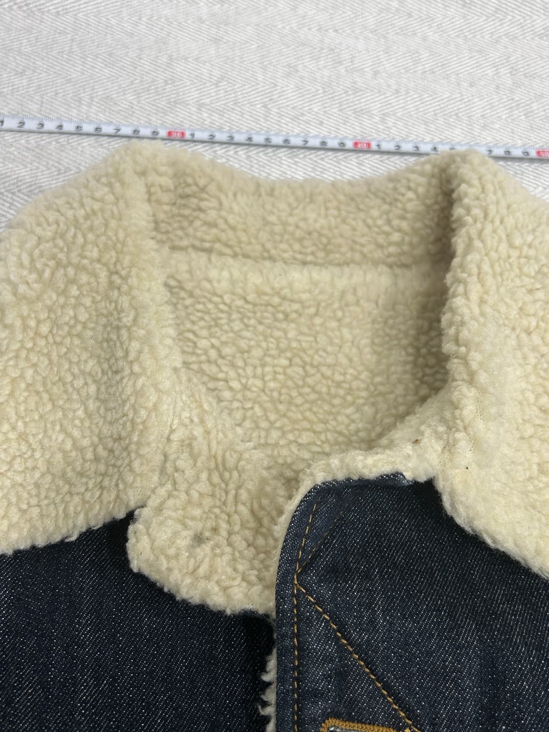 GU Japan 쉐르파 양털 데님자켓 남성 XL 상품이미지9