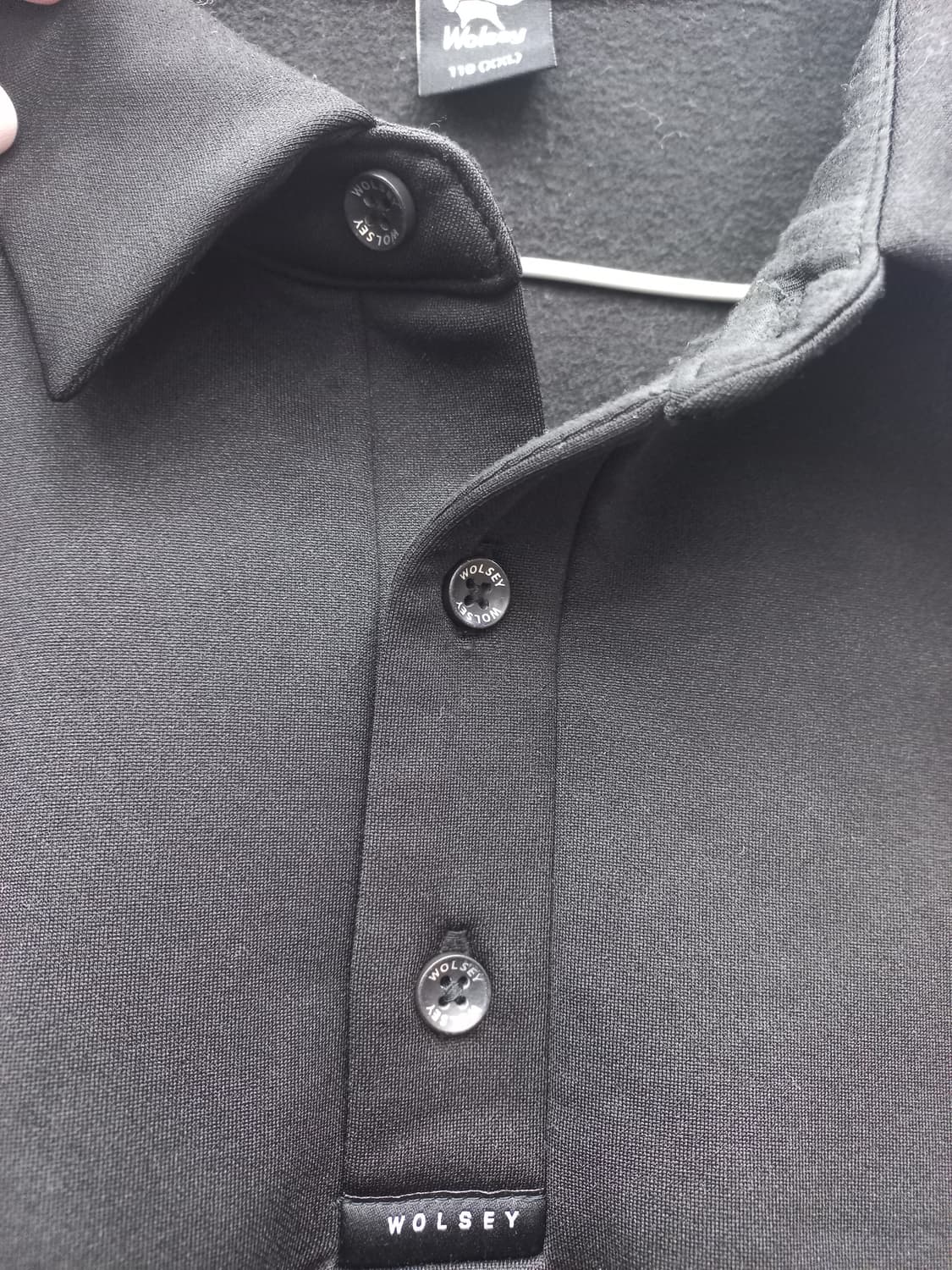 WOLSEY 남성 긴팔 카라티 XXL 블랙 상품이미지2