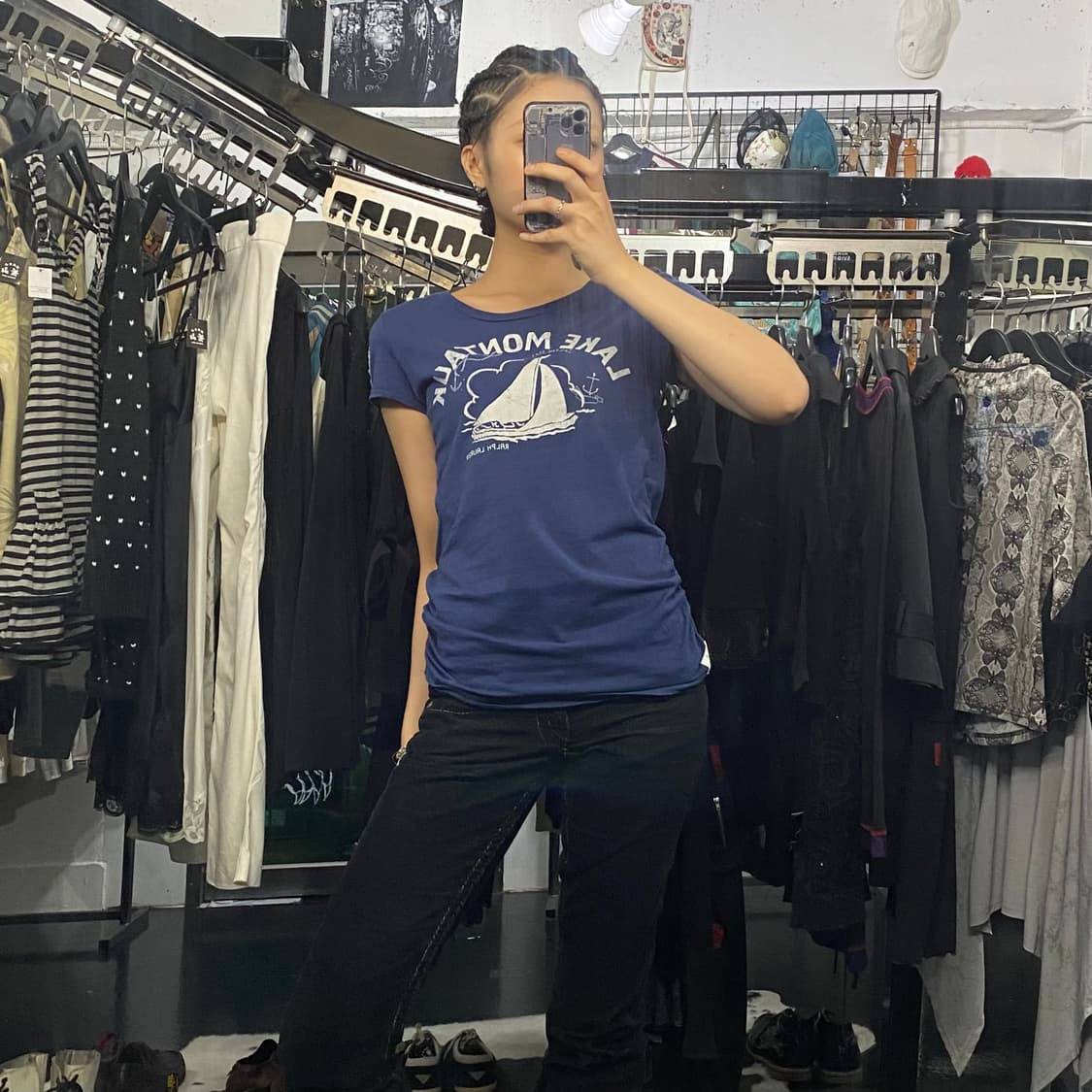 Ralph Lauren 셔링 디테일 프린팅 반팔 티셔츠 상품이미지9