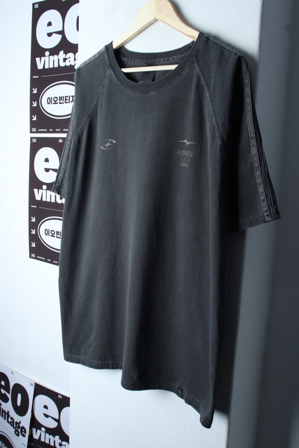 (XL-2XL) 고스트 리퍼블릭 반팔 티셔츠 빅사이즈 차콜-H32869 상품이미지1