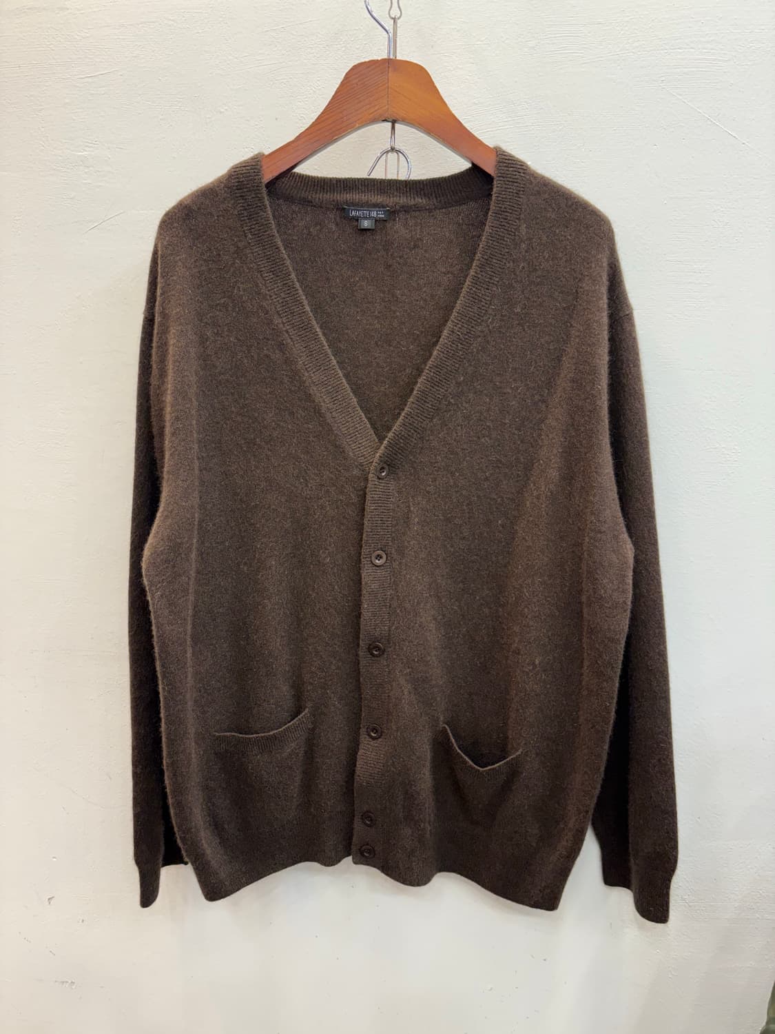 브라운 캐시미어 가디건 상품이미지1