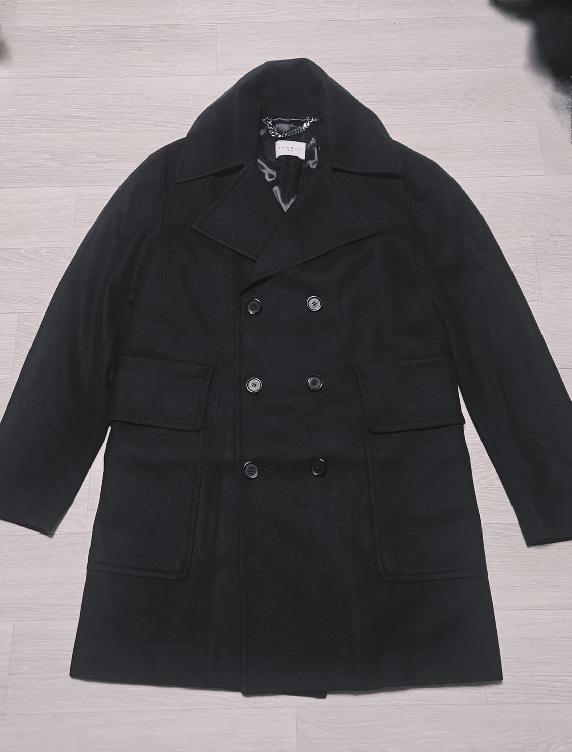 백화점구입 산드로 블랙 코트 100(M) 정품 상품이미지1