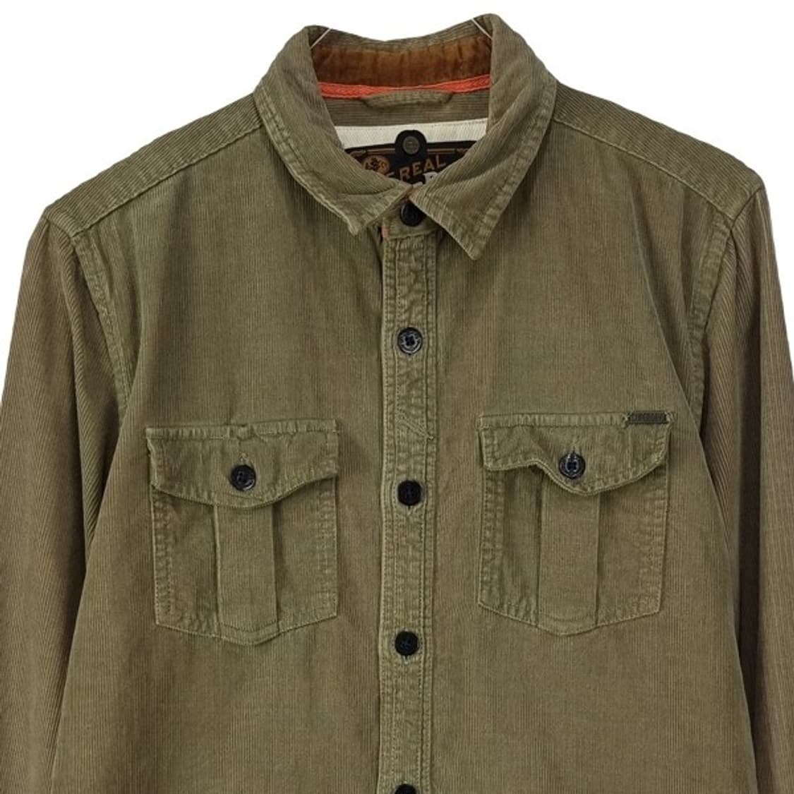 [슈퍼드라이] 빈티지 투포켓 코듀로이 골덴 셔츠 브라운 M19876 상품이미지4