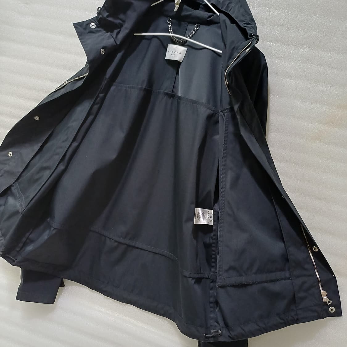 산드로 옴므 봄 가을 남성 L XL 바람막이 후드 자켓 블랙 사랑봉봉 상품이미지3