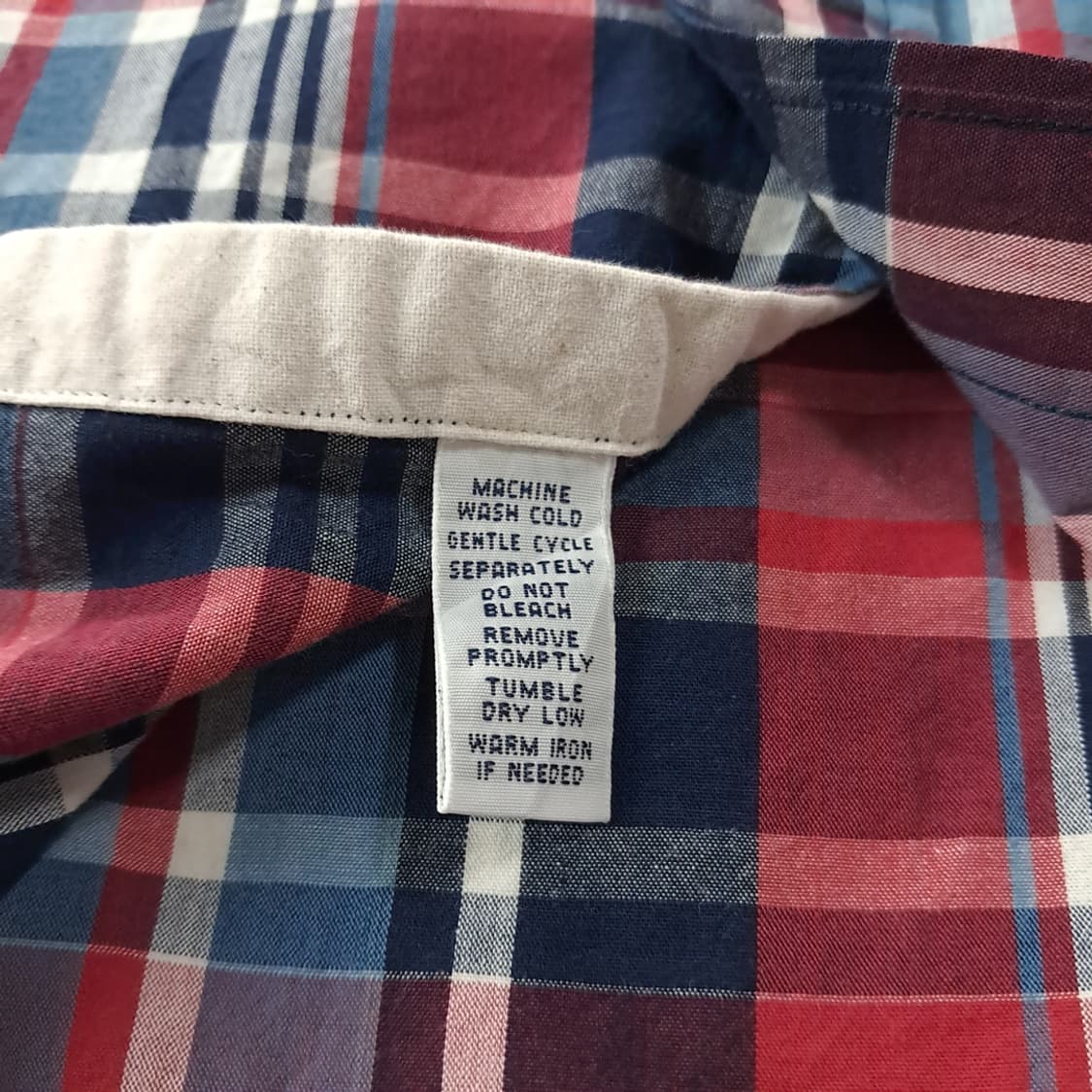 CK603 XL 폴로 버건디네이비 클래식 타탄체크 셔츠 남방 상품이미지5