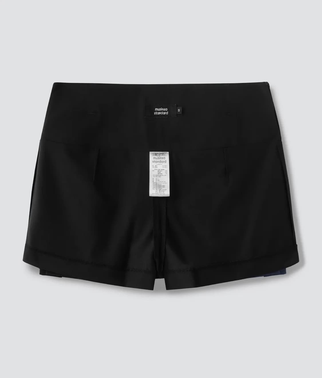 우먼즈 로 라이즈 플리츠 미니 스코츠 [블랙] 상품이미지3