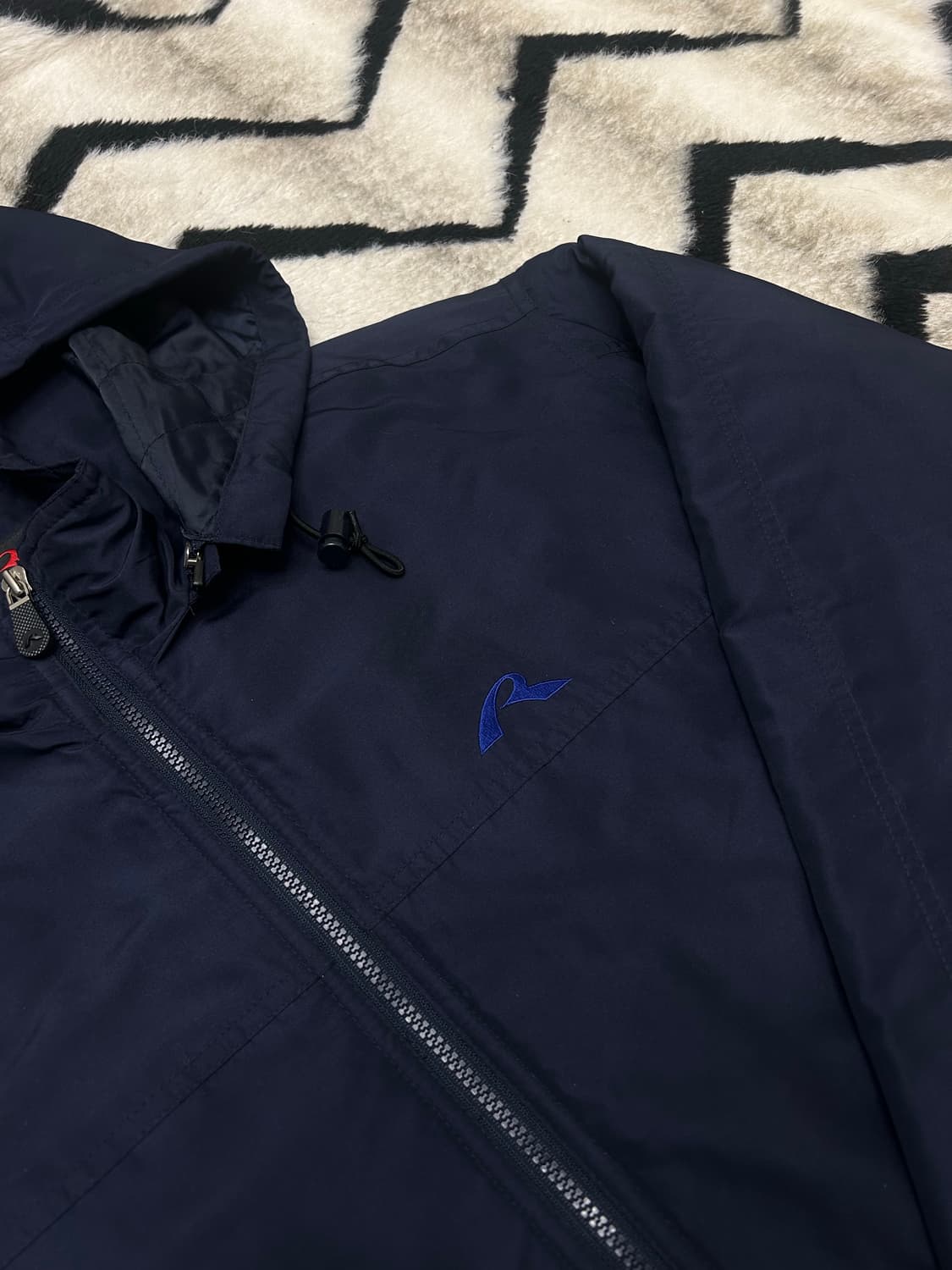 [실측2Xl]라피도 올드스쿨 누빔 바람막이/네이비 상품이미지1