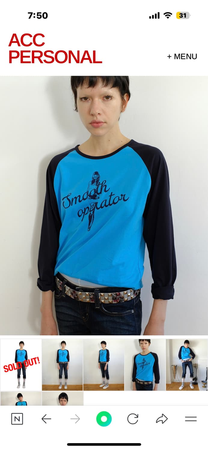 저스트하우스 RAGLAN SLEEVE TEE, BLUE/NAVY 상품이미지3