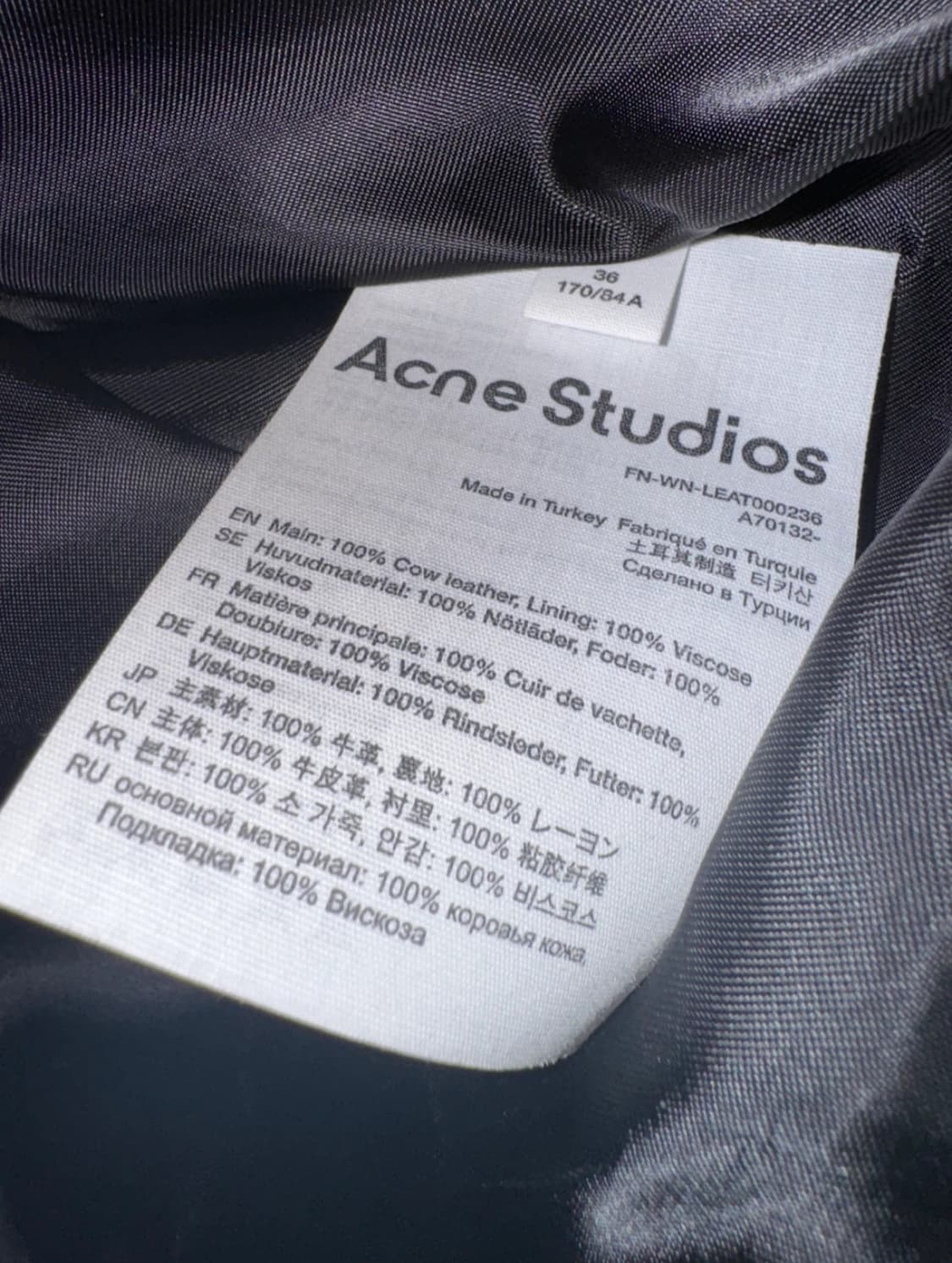 Acne Studios 아크네 스튜디오 빈티지 이펙터 레더 자켓 36 상품이미지3