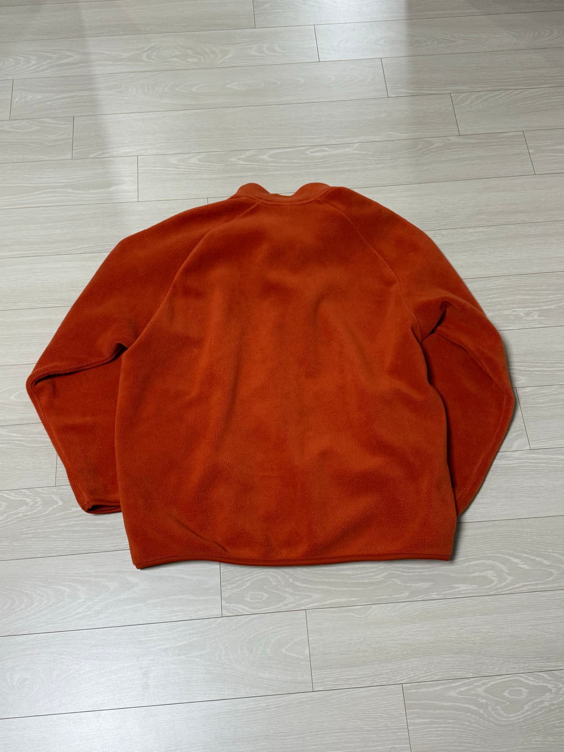 유니클로 오렌지색 후리스 집업 XL 상품이미지2