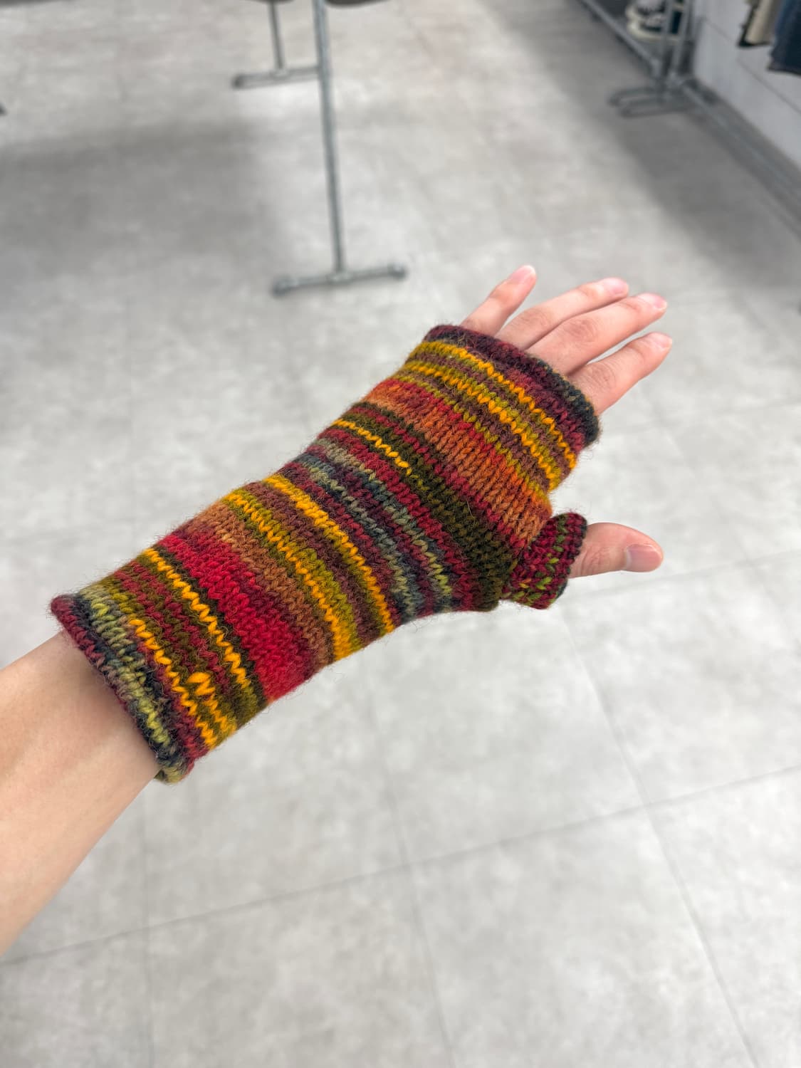 빈티지 니트 핑거리스 장갑 상품이미지5