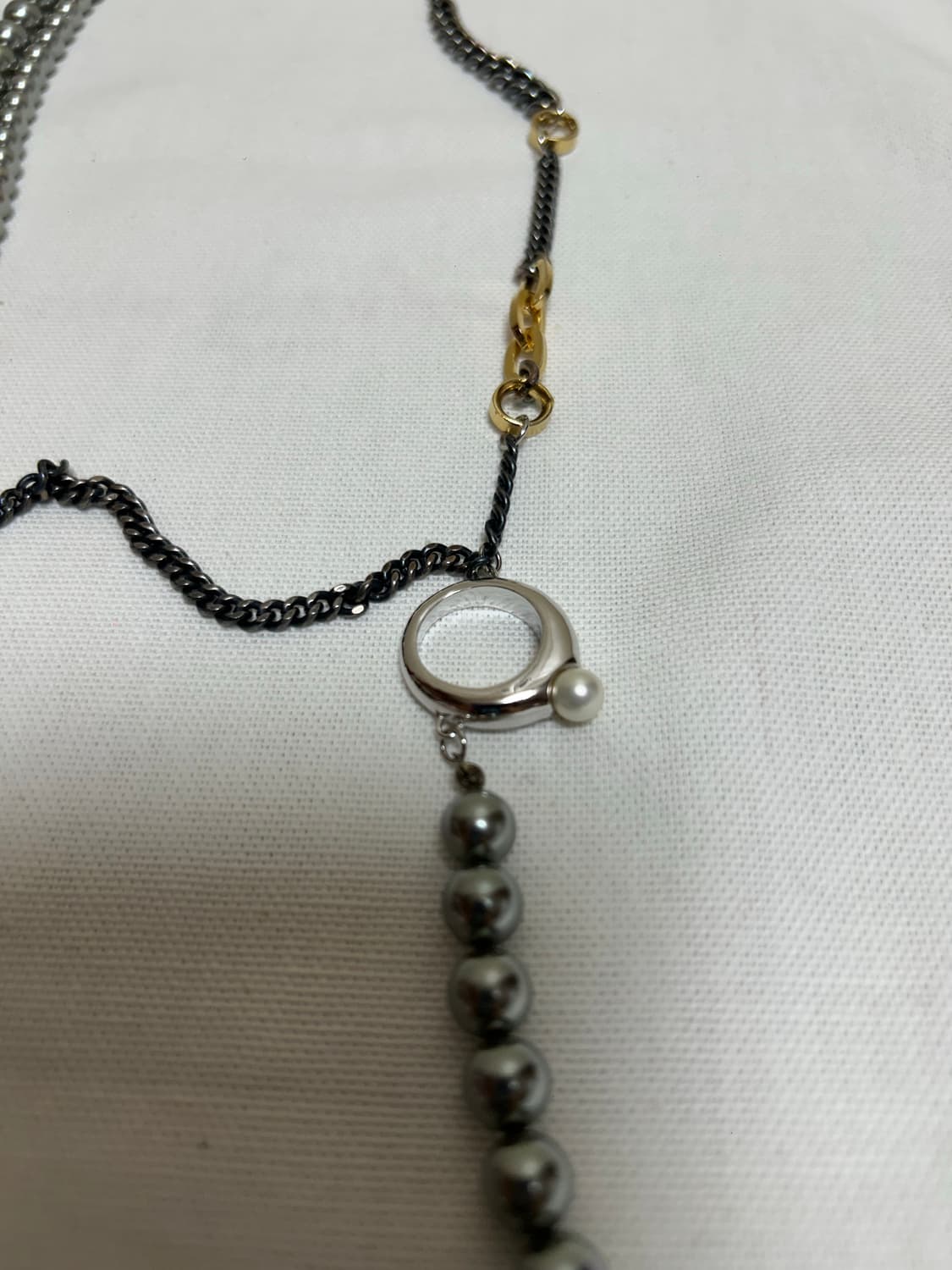 에스실 진주+테니스 브로치 목걸이 상품이미지4